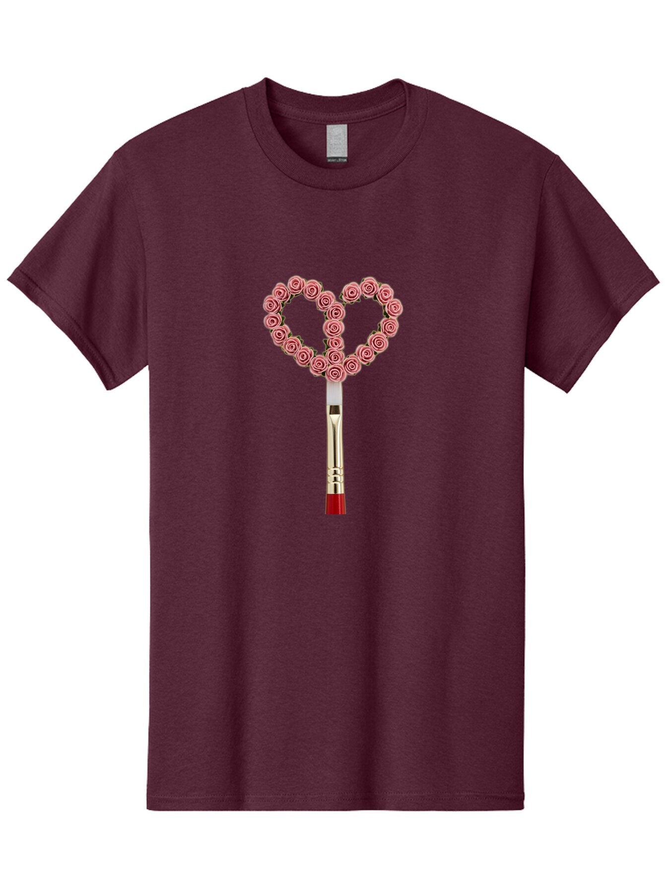 Paintbrush-With-Roses Men'S Graphic Tee, 100% Cotton, Comfortable Casual Summer Wear, Machine Washable, Vintage Camera, Old Camera, Antique Camera, Black Camera, Classic Photography, Photography Equipment, Nostalgic Device, Film Camera, Bar238 8