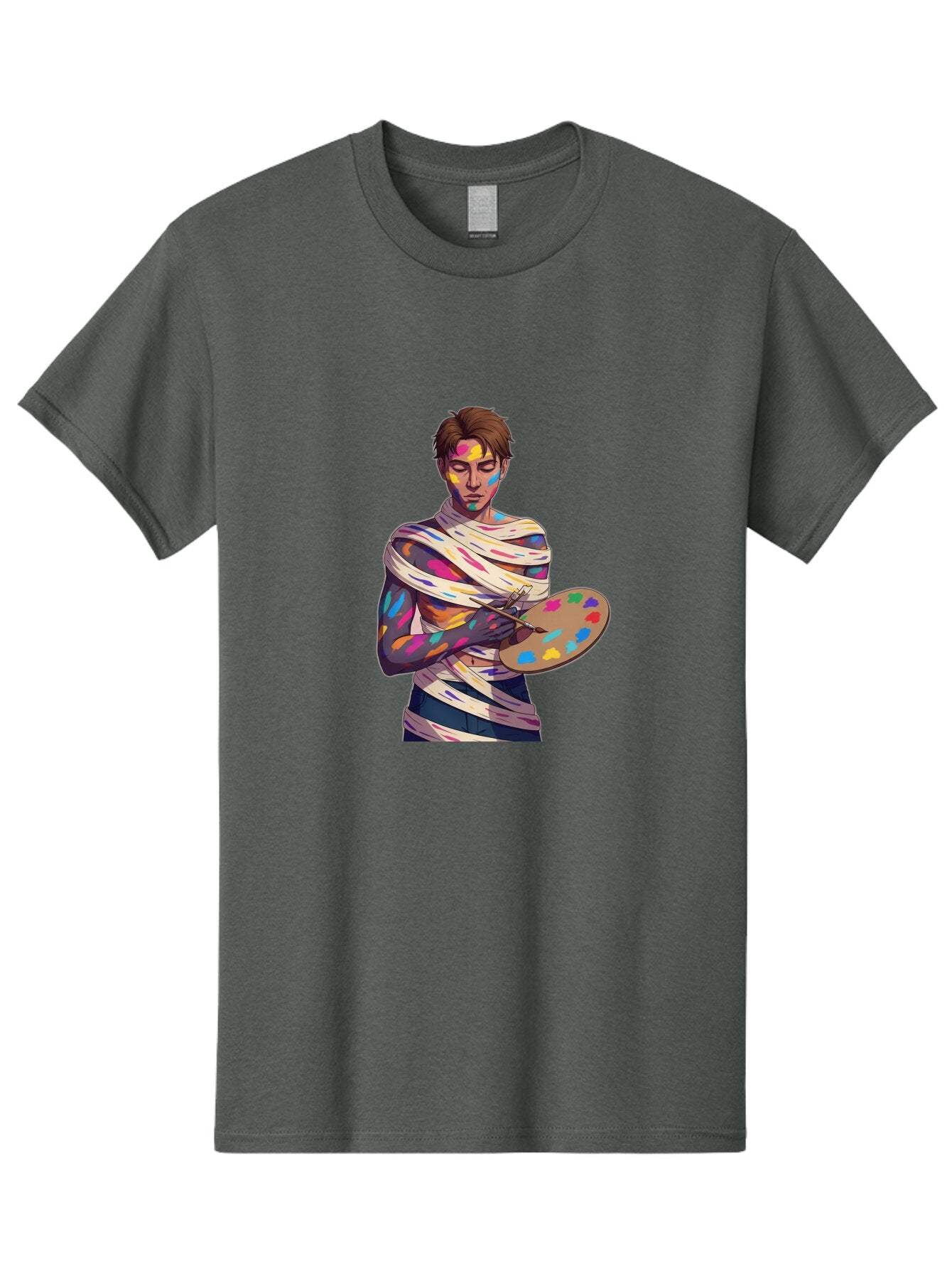 Painter-With-Paint-Splatter Men'S Graphic Tee, 100% Cotton, Comfortable Casual Summer Wear, Machine Washable, Vintage Camera, Old Camera, Antique Camera, Black Camera, Classic Photography, Photography Equipment, Nostalgic Device, Film Camera, Bar239 6