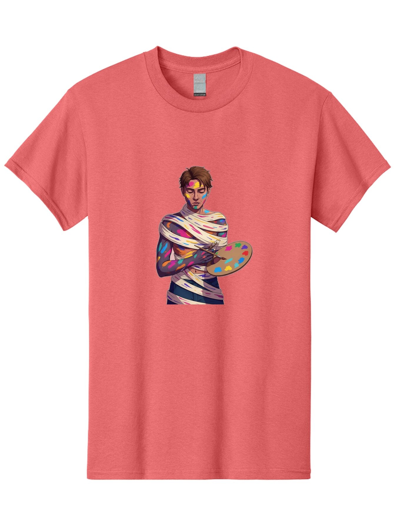 Painter-With-Paint-Splatter Men'S Graphic Tee, 100% Cotton, Comfortable Casual Summer Wear, Machine Washable, Vintage Camera, Old Camera, Antique Camera, Black Camera, Classic Photography, Photography Equipment, Nostalgic Device, Film Camera, Bar239 12
