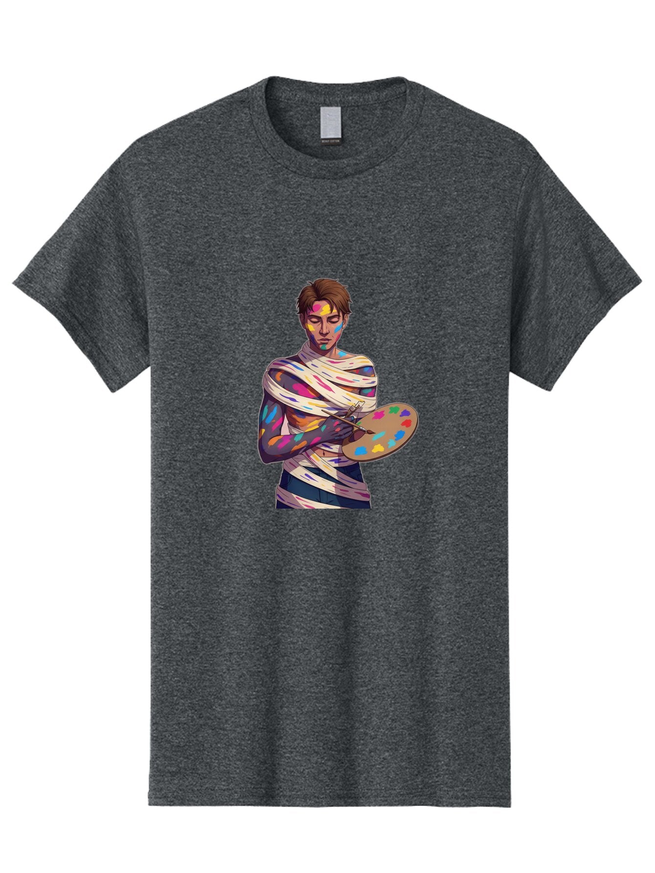 Painter-With-Paint-Splatter Men'S Graphic Tee, 100% Cotton, Comfortable Casual Summer Wear, Machine Washable, Vintage Camera, Old Camera, Antique Camera, Black Camera, Classic Photography, Photography Equipment, Nostalgic Device, Film Camera, Bar239 8