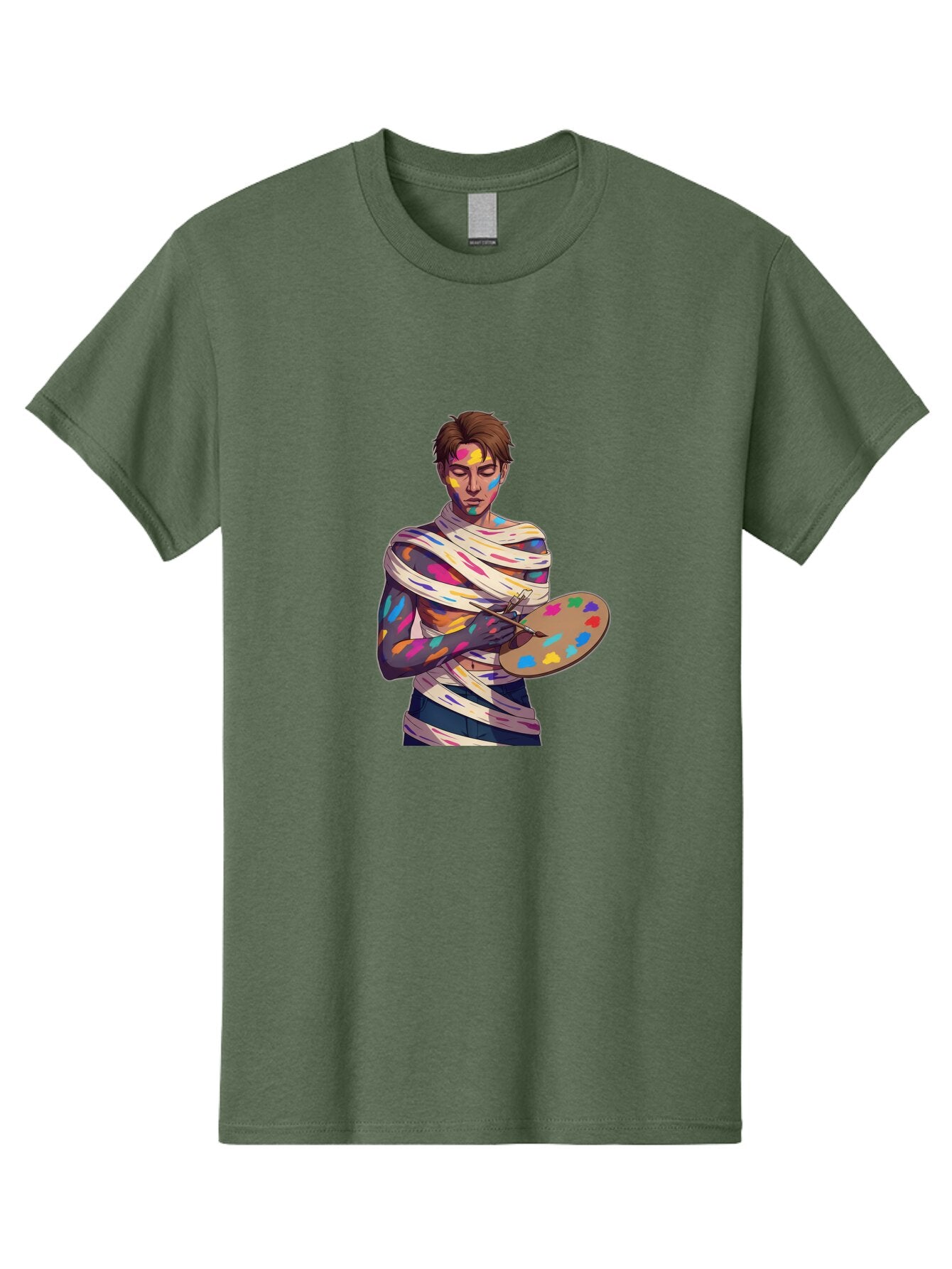 Painter-With-Paint-Splatter Men'S Graphic Tee, 100% Cotton, Comfortable Casual Summer Wear, Machine Washable, Vintage Camera, Old Camera, Antique Camera, Black Camera, Classic Photography, Photography Equipment, Nostalgic Device, Film Camera, Bar239 9