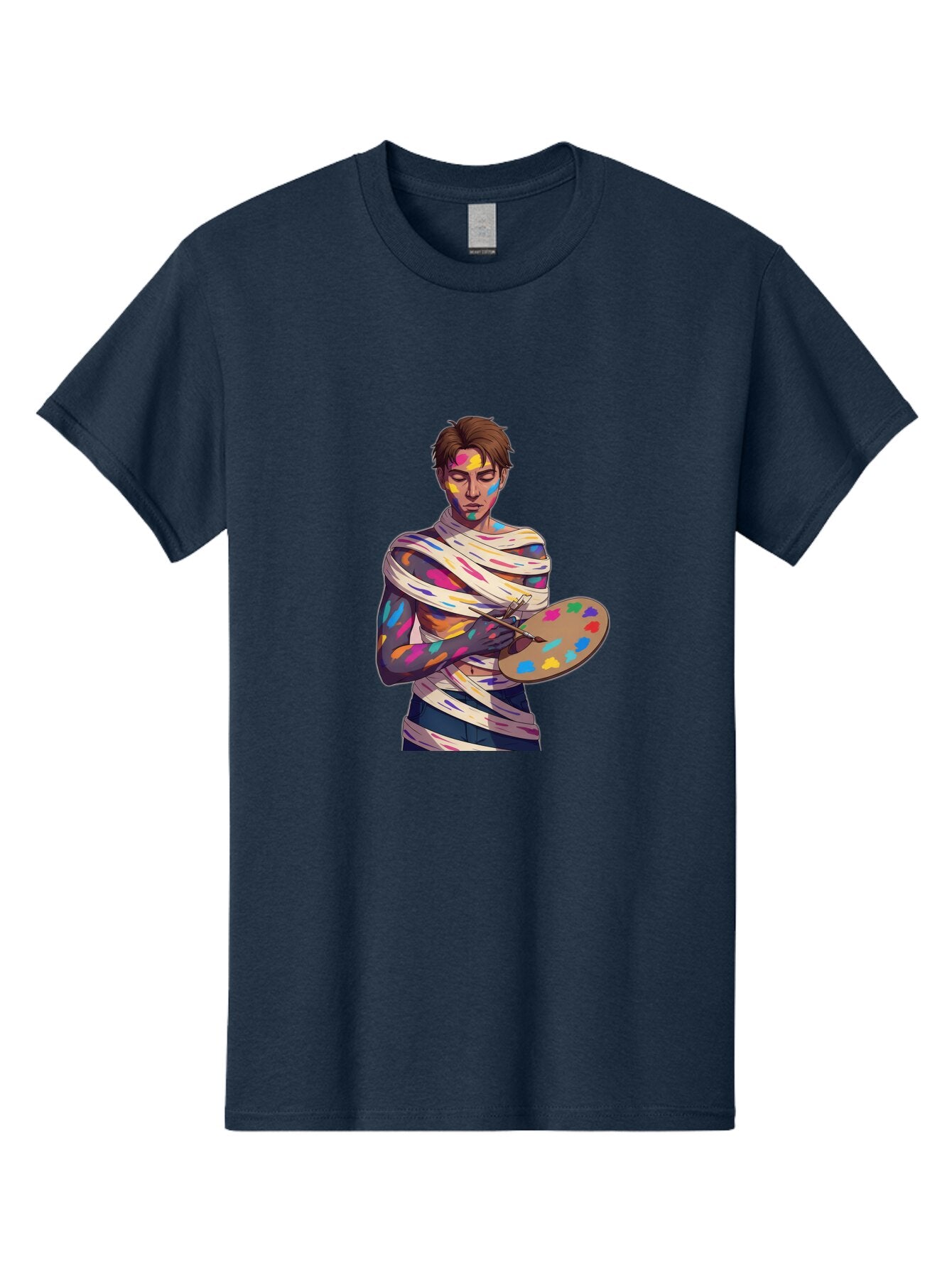 Painter-With-Paint-Splatter Men'S Graphic Tee, 100% Cotton, Comfortable Casual Summer Wear, Machine Washable, Vintage Camera, Old Camera, Antique Camera, Black Camera, Classic Photography, Photography Equipment, Nostalgic Device, Film Camera, Bar239