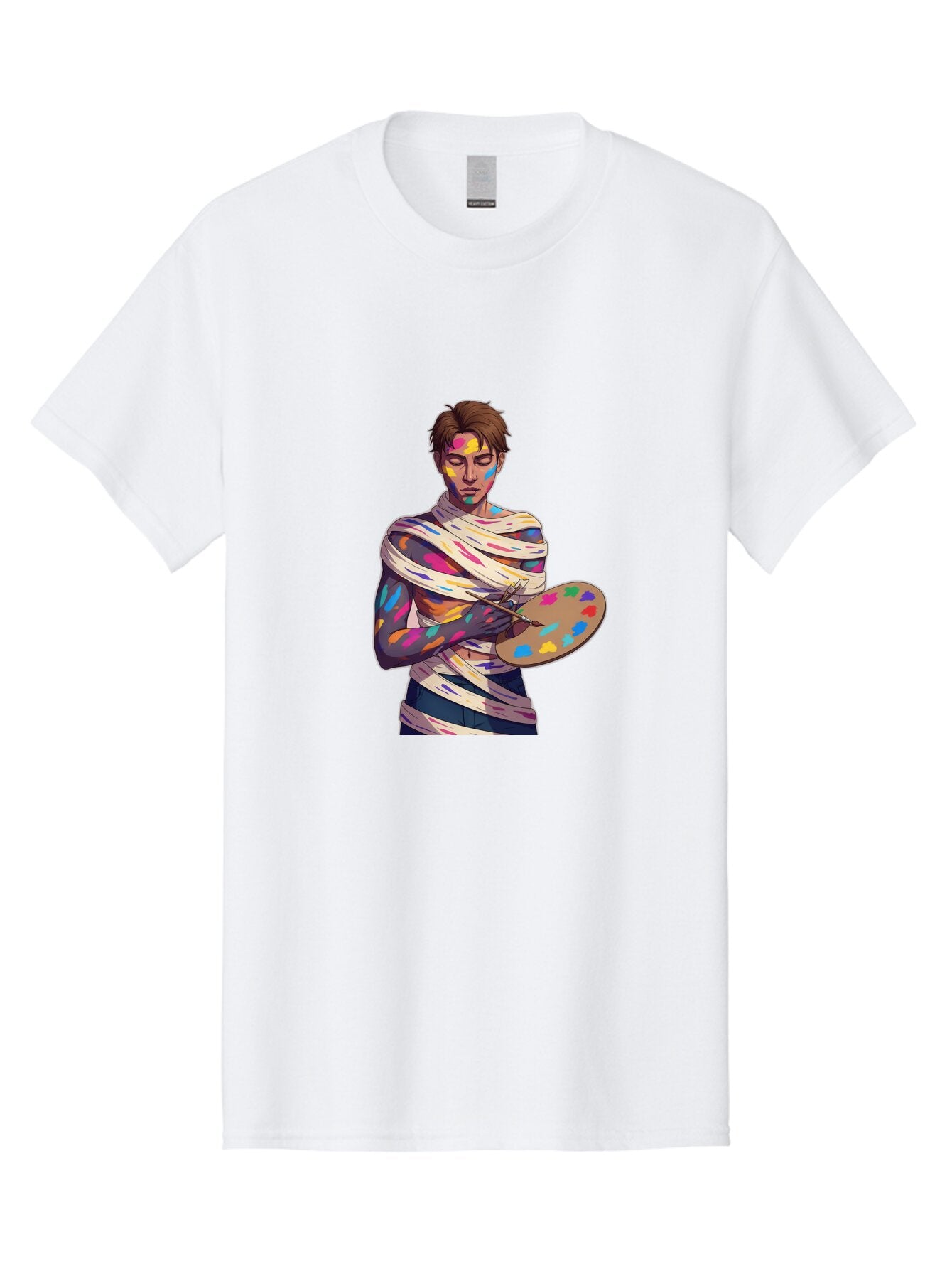 Painter-With-Paint-Splatter Men'S Graphic Tee, 100% Cotton, Comfortable Casual Summer Wear, Machine Washable, Vintage Camera, Old Camera, Antique Camera, Black Camera, Classic Photography, Photography Equipment, Nostalgic Device, Film Camera, Bar239 11