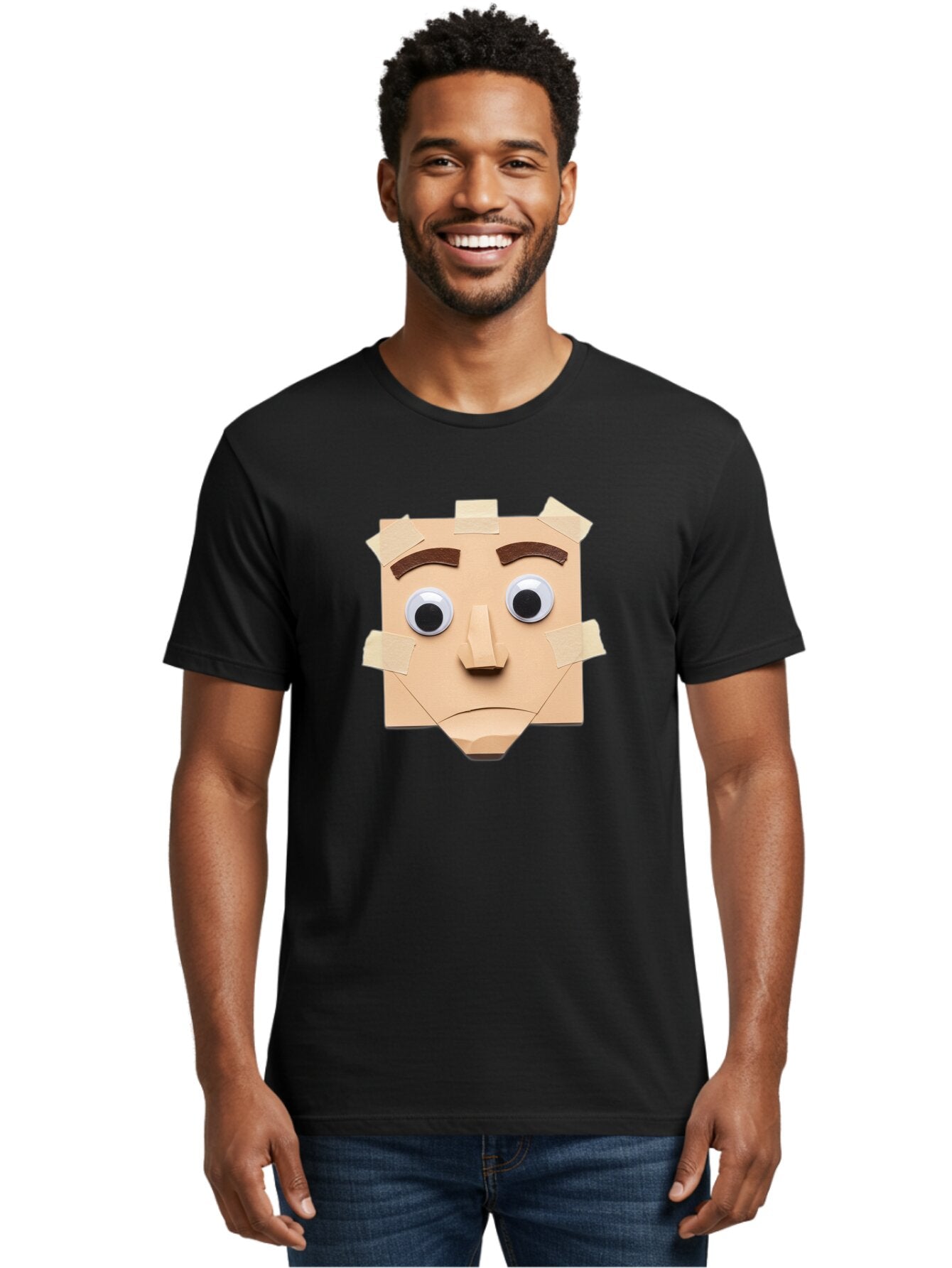 Paper-Bag-Face Men'S Graphic Tee, 100% Cotton, Comfortable Casual Summer Wear, Machine Washable, Vintage Camera, Old Camera, Antique Camera, Black Camera, Classic Photography, Photography Equipment, Nostalgic Device, Film Camera, Camera Art Bar243 21