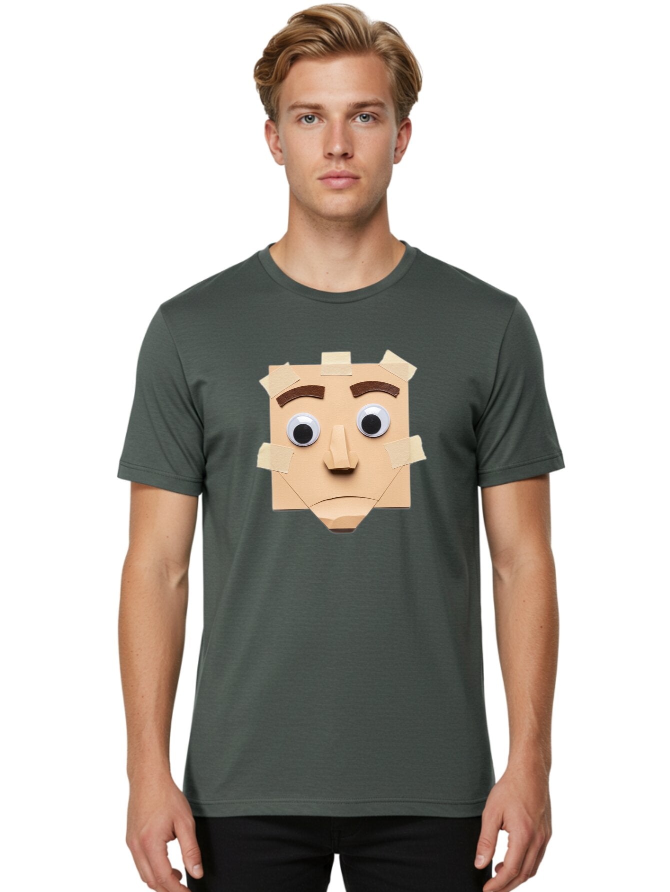 Paper-Bag-Face Men'S Graphic Tee, 100% Cotton, Comfortable Casual Summer Wear, Machine Washable, Vintage Camera, Old Camera, Antique Camera, Black Camera, Classic Photography, Photography Equipment, Nostalgic Device, Film Camera, Camera Art Bar243 29