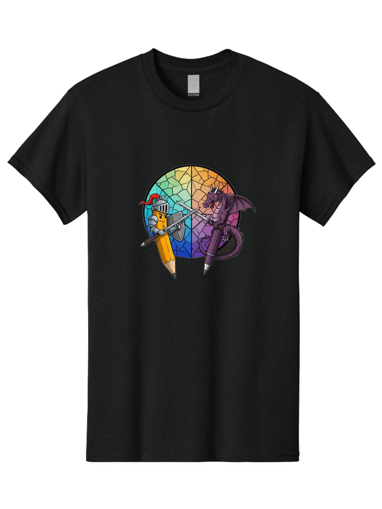 Pencil-Knight-Fighting-Dragon-Pencil Men'S Graphic Tee, 100% Cotton, Comfortable Casual Summer Wear, Machine Washable, Vintage Camera, Old Camera, Antique Camera, Black Camera, Classic Photography, Photography Equipment, Nostalgic Device, Bar251 13