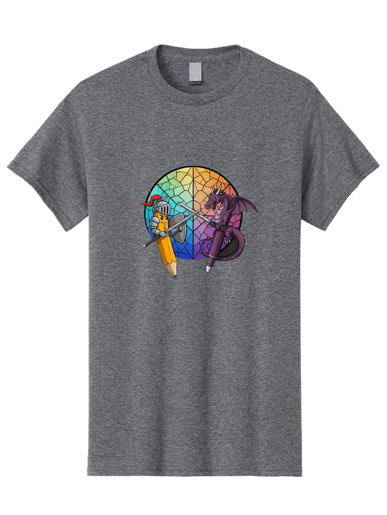 Pencil-Knight-Fighting-Dragon-Pencil Men'S Graphic Tee, 100% Cotton, Comfortable Casual Summer Wear, Machine Washable, Vintage Camera, Old Camera, Antique Camera, Black Camera, Classic Photography, Photography Equipment, Nostalgic Device, Bar251 9