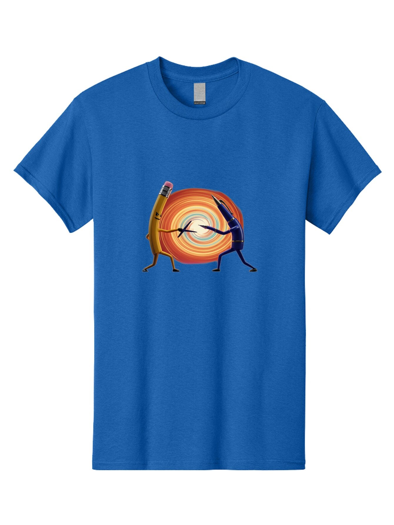 Pencil-Vs-Pen-1 Men'S Graphic Tee, 100% Cotton, Comfortable Casual Summer Wear, Machine Washable, Vintage Camera, Old Camera, Antique Camera, Black Camera, Classic Photography, Photography Equipment, Nostalgic Device, Film Camera, Camera Art Bar252 14