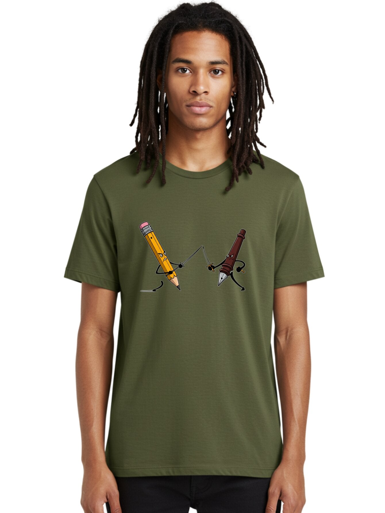 Pencil-Vs-Pen Men'S Graphic Tee, 100% Cotton, Comfortable Casual Summer Wear, Machine Washable, Vintage Camera, Old Camera, Antique Camera, Black Camera, Classic Photography, Photography Equipment, Nostalgic Device, Film Camera, Camera Art Bar253 22