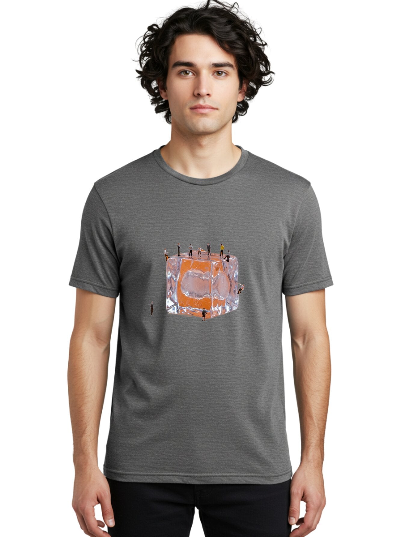 People-Surrounding-Ice-Cube Men'S Graphic Tee, 100% Cotton, Comfortable Casual Summer Wear, Machine Washable, Vintage Camera, Old Camera, Antique Camera, Black Camera, Classic Photography, Photography Equipment, Nostalgic Device, Film Camera, Bar255 30