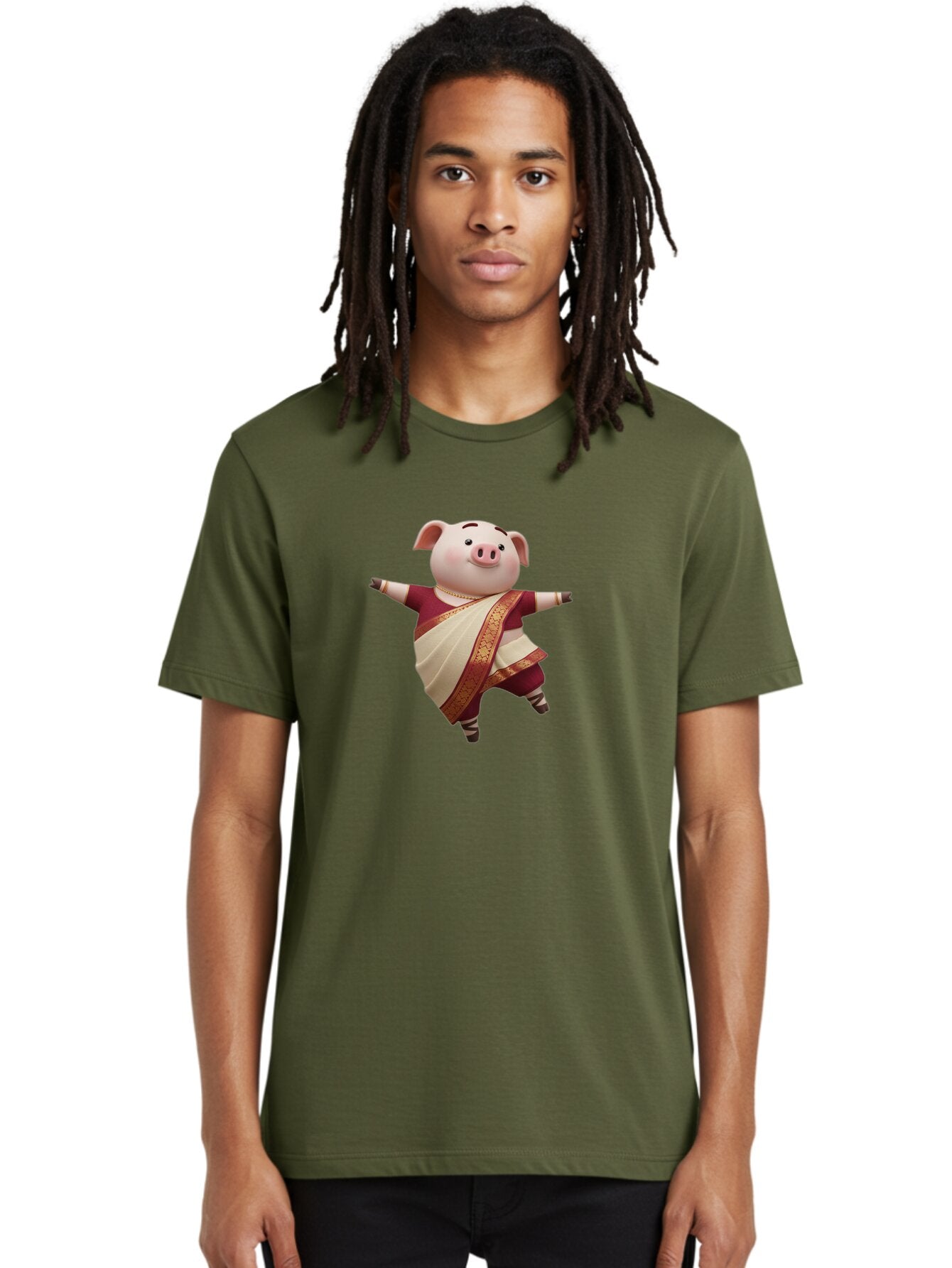 Pig-In-Saree-2 Men'S Graphic Tee, 100% Cotton, Comfortable Casual Summer Wear, Machine Washable, Vintage Camera, Old Camera, Antique Camera, Black Camera, Classic Photography, Photography Equipment, Nostalgic Device, Film Camera, Camera Art Bar261 18