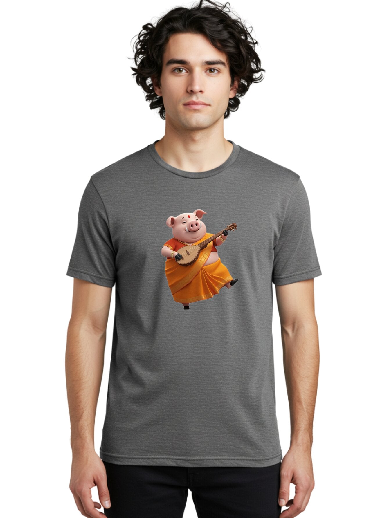 Pig-Playing-Lute Men'S Graphic Tee, 100% Cotton, Comfortable Casual Summer Wear, Machine Washable, Vintage Camera, Old Camera, Antique Camera, Black Camera, Classic Photography, Photography Equipment, Nostalgic Device, Film Camera, Camera Art Bar264 16