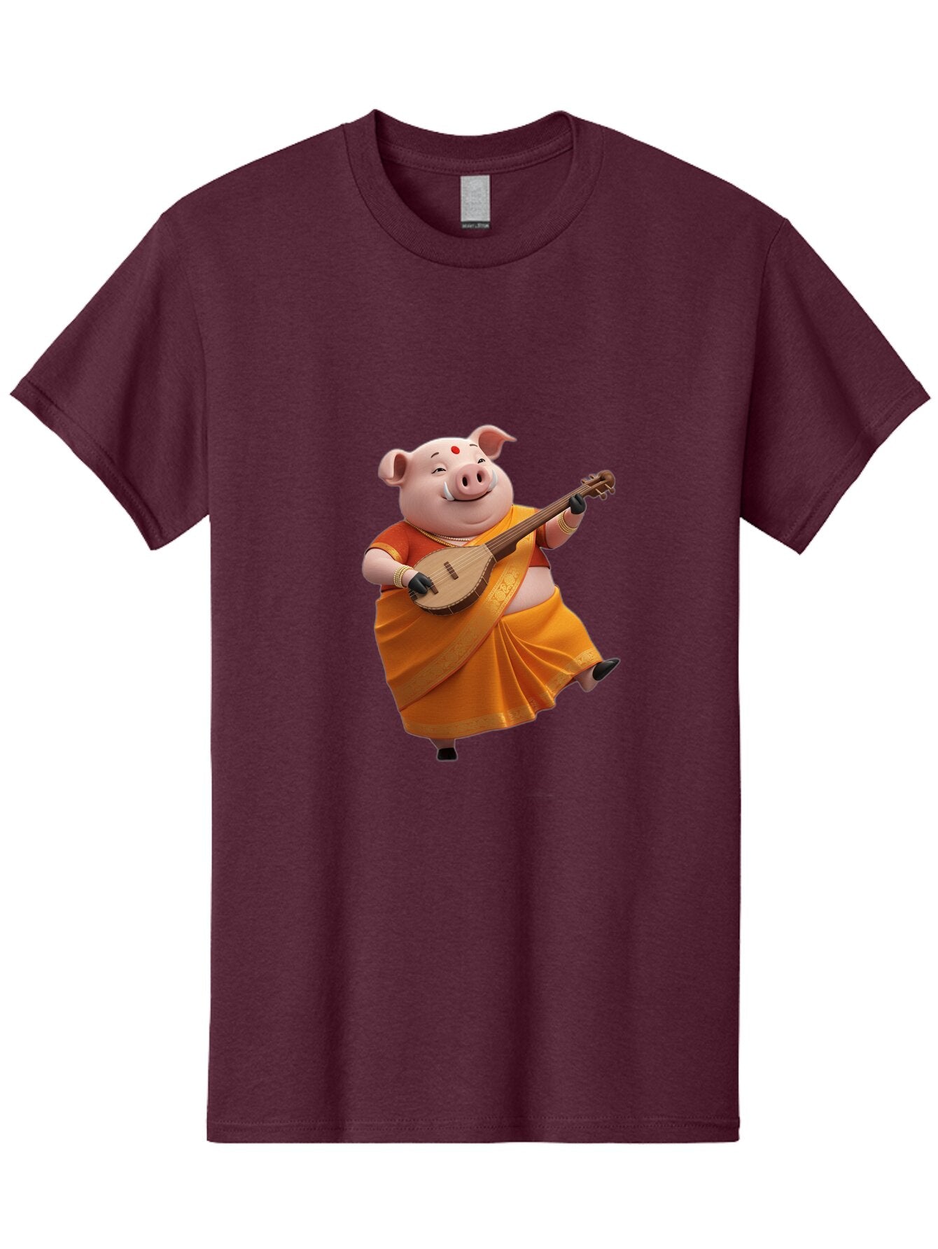 Pig-Playing-Lute Men'S Graphic Tee, 100% Cotton, Comfortable Casual Summer Wear, Machine Washable, Vintage Camera, Old Camera, Antique Camera, Black Camera, Classic Photography, Photography Equipment, Nostalgic Device, Film Camera, Camera Art Bar264