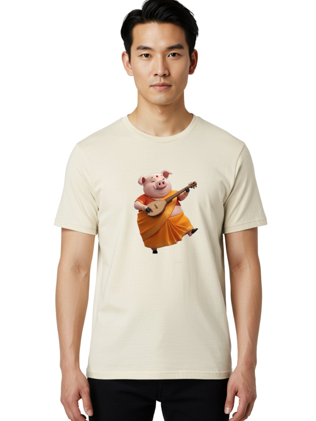 Pig-Playing-Lute Men'S Graphic Tee, 100% Cotton, Comfortable Casual Summer Wear, Machine Washable, Vintage Camera, Old Camera, Antique Camera, Black Camera, Classic Photography, Photography Equipment, Nostalgic Device, Film Camera, Camera Art Bar264 19