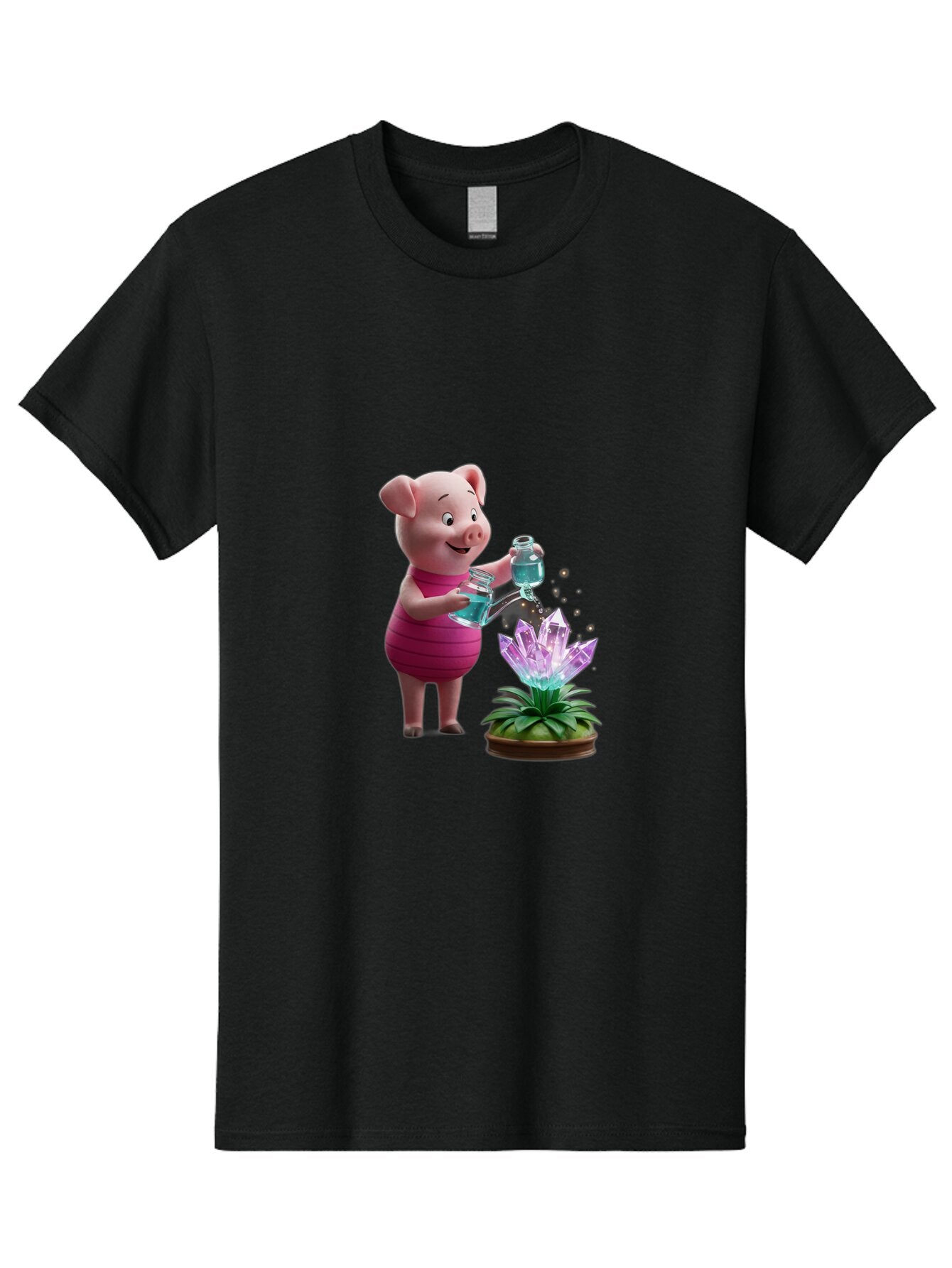 Pig-Watering-Crystal Men'S Graphic Tee, 100% Cotton, Comfortable Casual Summer Wear, Machine Washable, Vintage Camera, Old Camera, Antique Camera, Black Camera, Classic Photography, Photography Equipment, Nostalgic Device, Film Camera, Bar265 1
