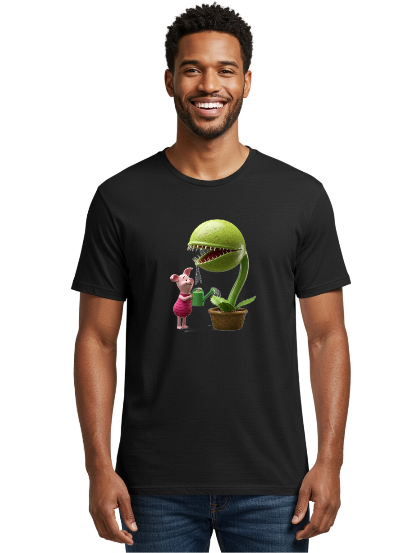 Pig-Watering-Venus-Flytrap Men'S Graphic Tee, 100% Cotton, Comfortable Casual Summer Wear, Machine Washable, Vintage Camera, Old Camera, Antique Camera, Black Camera, Classic Photography, Photography Equipment, Nostalgic Device, Film Camera, Bar266 26