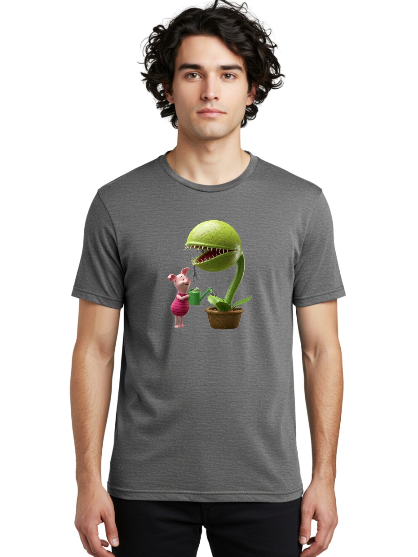 Pig-Watering-Venus-Flytrap Men'S Graphic Tee, 100% Cotton, Comfortable Casual Summer Wear, Machine Washable, Vintage Camera, Old Camera, Antique Camera, Black Camera, Classic Photography, Photography Equipment, Nostalgic Device, Film Camera, Bar266 19