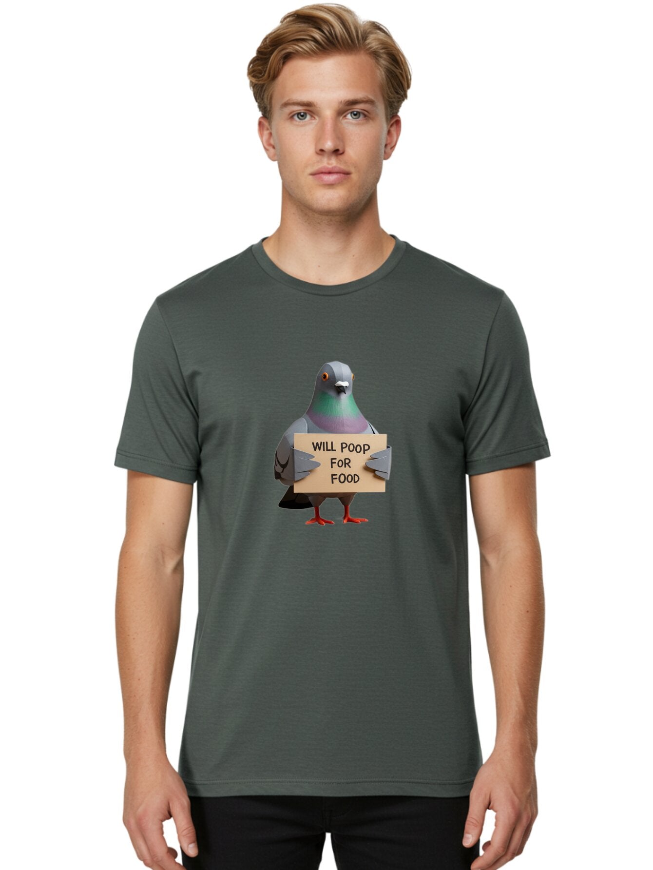 Pigeon-Holding-Will-Poop-For-Food-Sign Men'S Graphic Tee, 100% Cotton, Comfortable Casual Summer Wear, Machine Washable, Vintage Camera, Old Camera, Antique Camera, Black Camera, Classic Photography, Photography Equipment, Nostalgic Device, Bar267 22