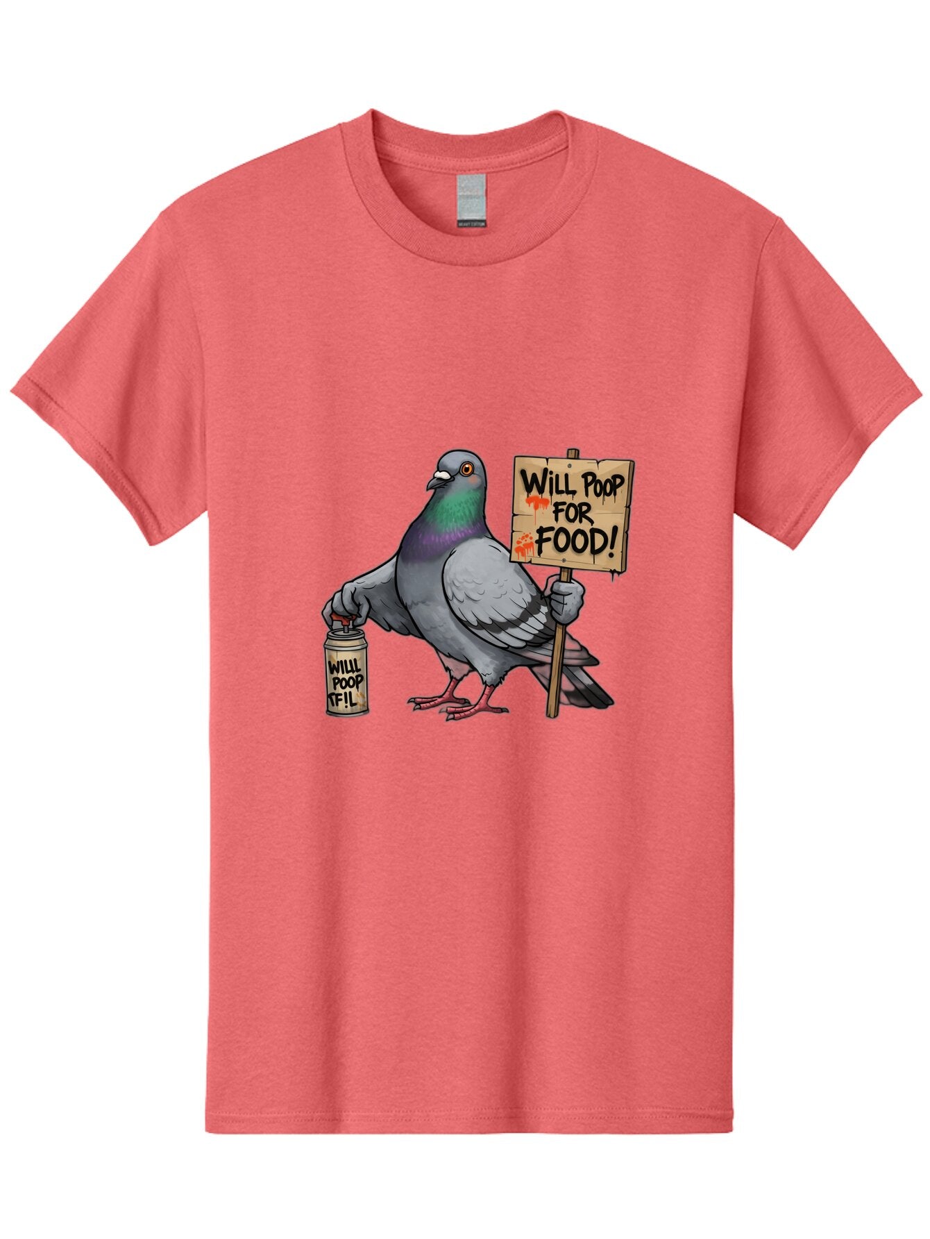 Pigeon-Will-Poop-For-Food-1 Men'S Graphic Tee, 100% Cotton, Comfortable Casual Summer Wear, Machine Washable, Vintage Camera, Old Camera, Antique Camera, Black Camera, Classic Photography, Photography Equipment, Nostalgic Device, Film Camera, Bar268 12