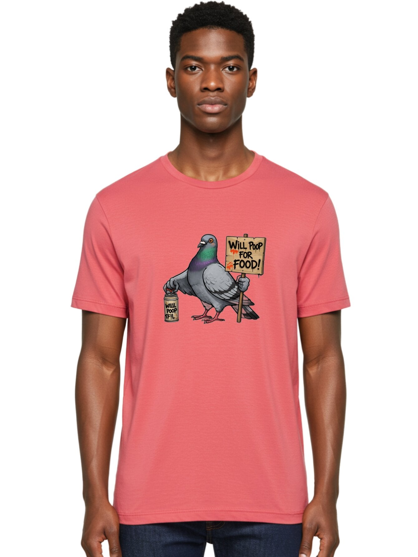 Pigeon-Will-Poop-For-Food-1 Men'S Graphic Tee, 100% Cotton, Comfortable Casual Summer Wear, Machine Washable, Vintage Camera, Old Camera, Antique Camera, Black Camera, Classic Photography, Photography Equipment, Nostalgic Device, Film Camera, Bar268 28