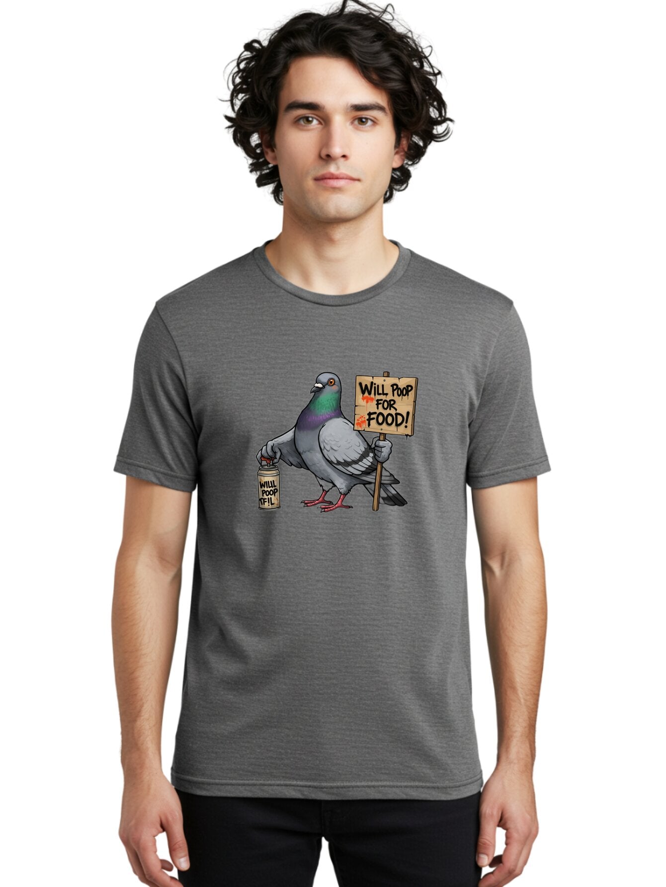 Pigeon-Will-Poop-For-Food-1 Men'S Graphic Tee, 100% Cotton, Comfortable Casual Summer Wear, Machine Washable, Vintage Camera, Old Camera, Antique Camera, Black Camera, Classic Photography, Photography Equipment, Nostalgic Device, Film Camera, Bar268 27