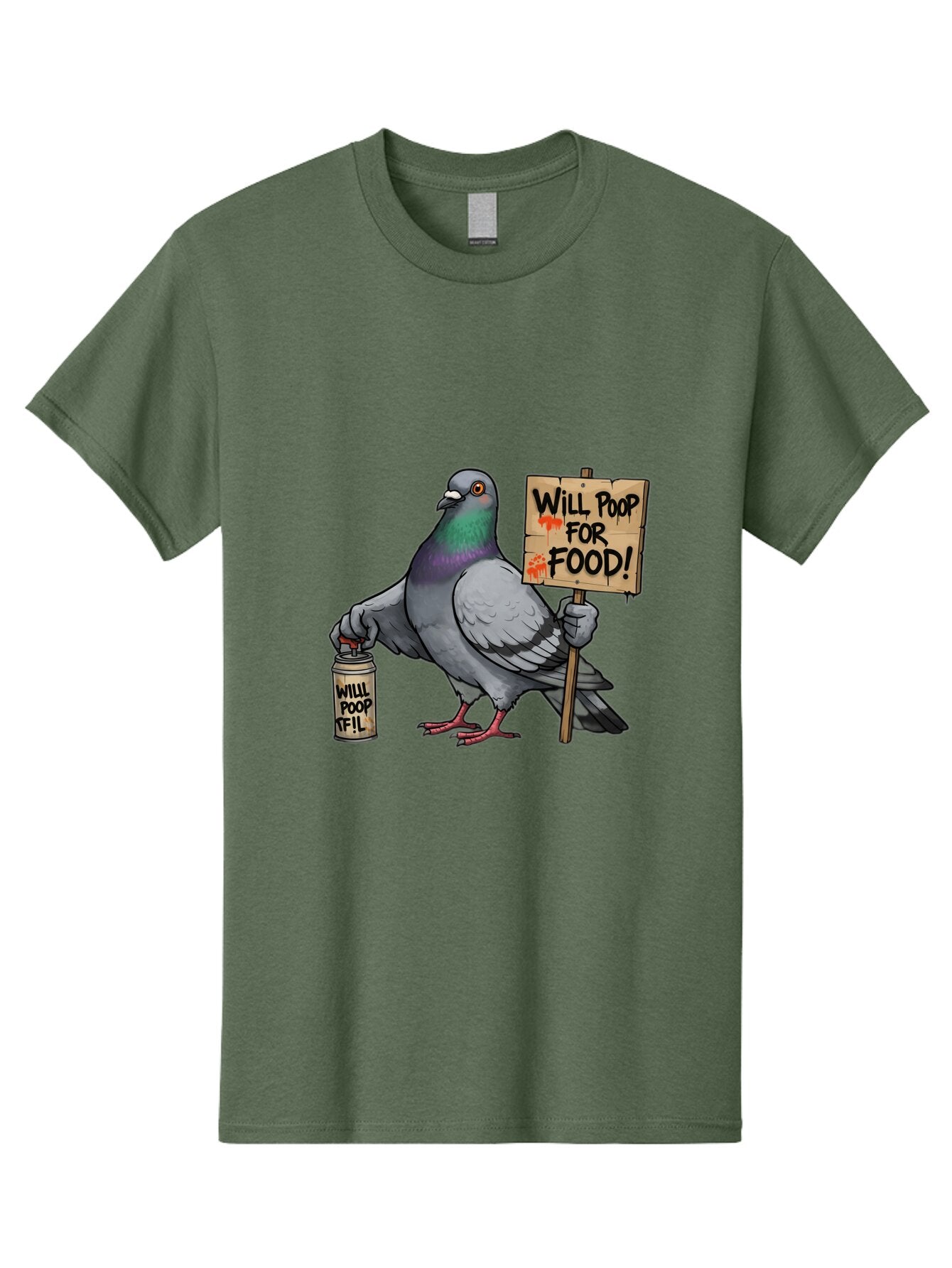 Pigeon-Will-Poop-For-Food-1 Men'S Graphic Tee, 100% Cotton, Comfortable Casual Summer Wear, Machine Washable, Vintage Camera, Old Camera, Antique Camera, Black Camera, Classic Photography, Photography Equipment, Nostalgic Device, Film Camera, Bar268 9