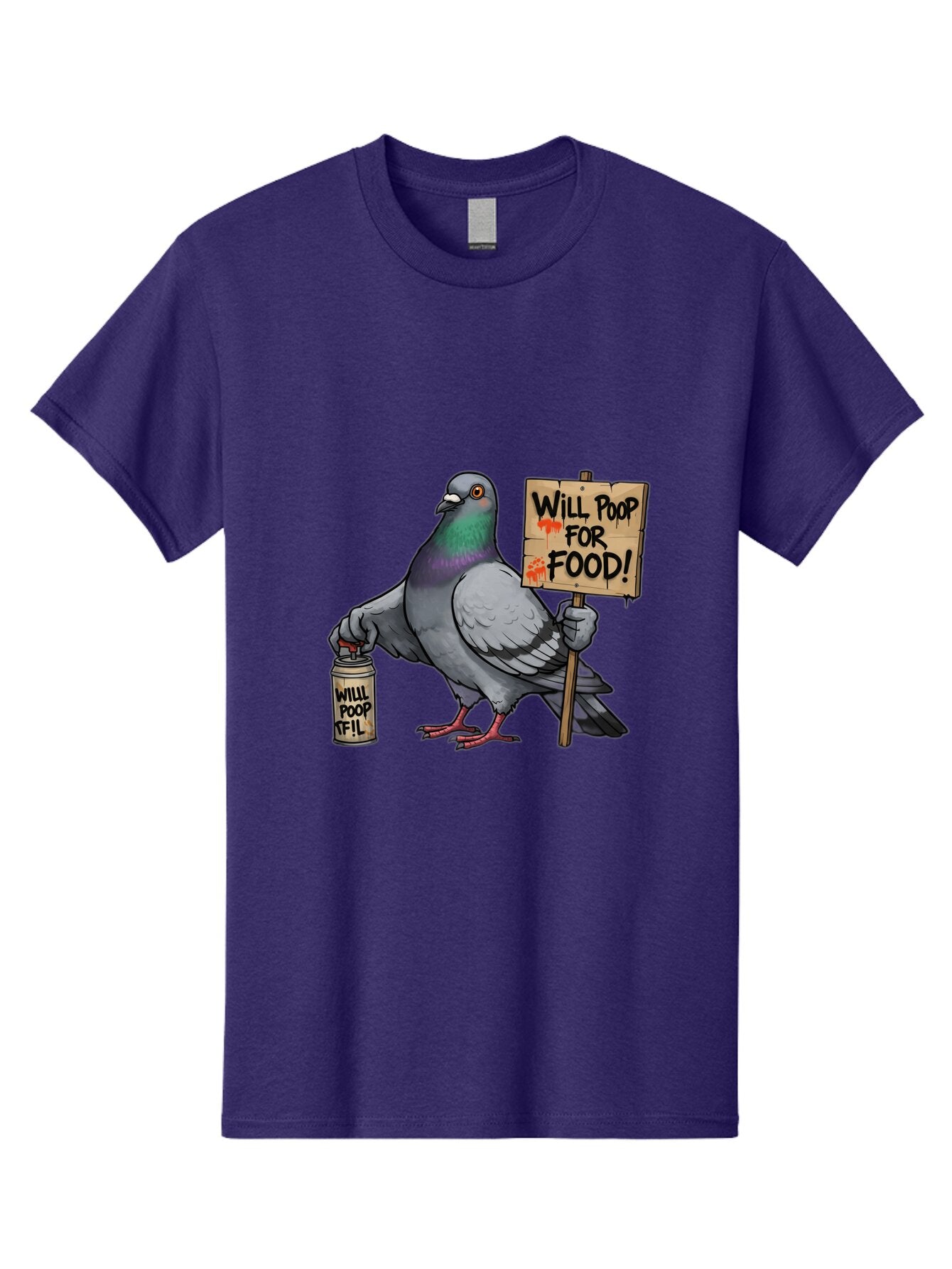 Pigeon-Will-Poop-For-Food-1 Men'S Graphic Tee, 100% Cotton, Comfortable Casual Summer Wear, Machine Washable, Vintage Camera, Old Camera, Antique Camera, Black Camera, Classic Photography, Photography Equipment, Nostalgic Device, Film Camera, Bar268 10