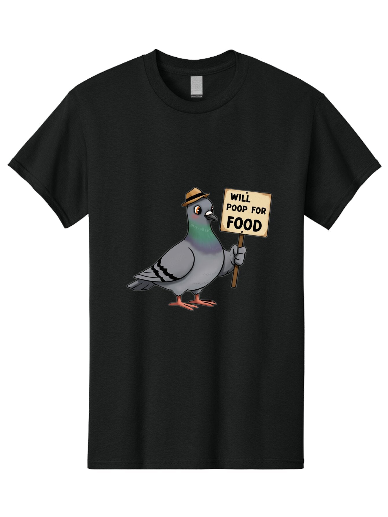 Pigeon-Will-Poop-For-Food-2 Men'S Graphic Tee, 100% Cotton, Comfortable Casual Summer Wear, Machine Washable, Vintage Camera, Old Camera, Antique Camera, Black Camera, Classic Photography, Photography Equipment, Nostalgic Device, Film Camera, Bar269 15