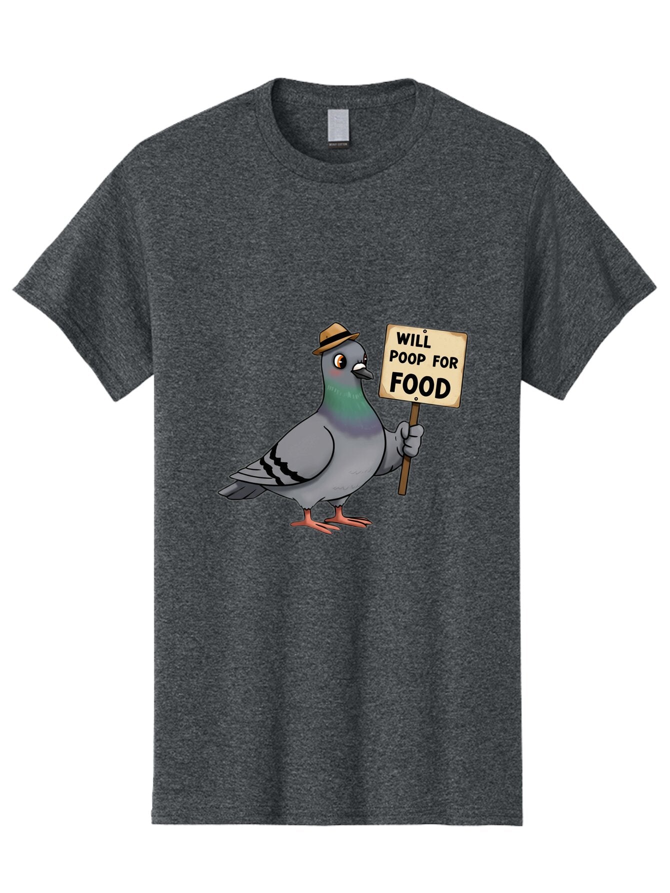 Pigeon-Will-Poop-For-Food-2 Men'S Graphic Tee, 100% Cotton, Comfortable Casual Summer Wear, Machine Washable, Vintage Camera, Old Camera, Antique Camera, Black Camera, Classic Photography, Photography Equipment, Nostalgic Device, Film Camera, Bar269 2