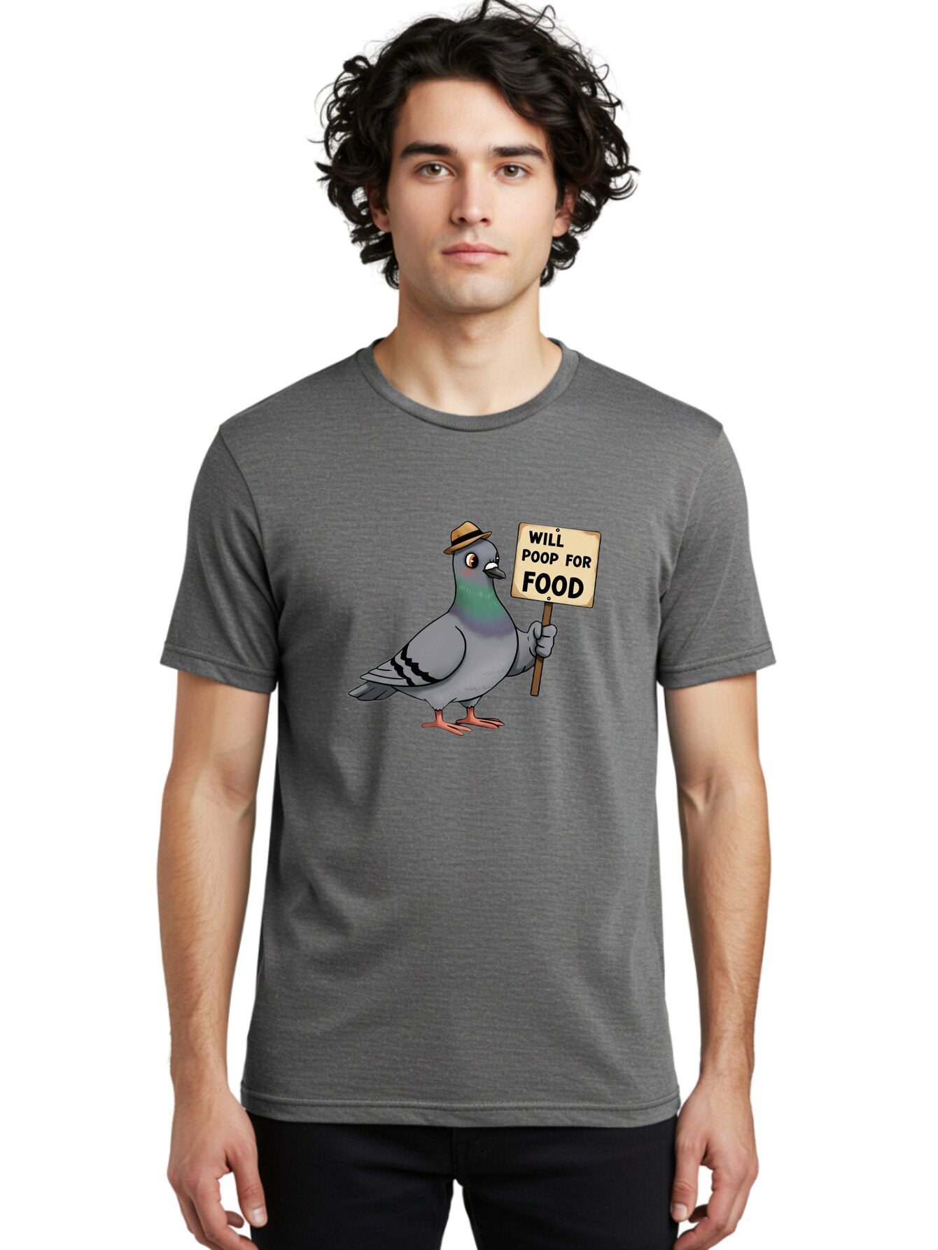 Pigeon-Will-Poop-For-Food-2 Men'S Graphic Tee, 100% Cotton, Comfortable Casual Summer Wear, Machine Washable, Vintage Camera, Old Camera, Antique Camera, Black Camera, Classic Photography, Photography Equipment, Nostalgic Device, Film Camera, Bar269 23