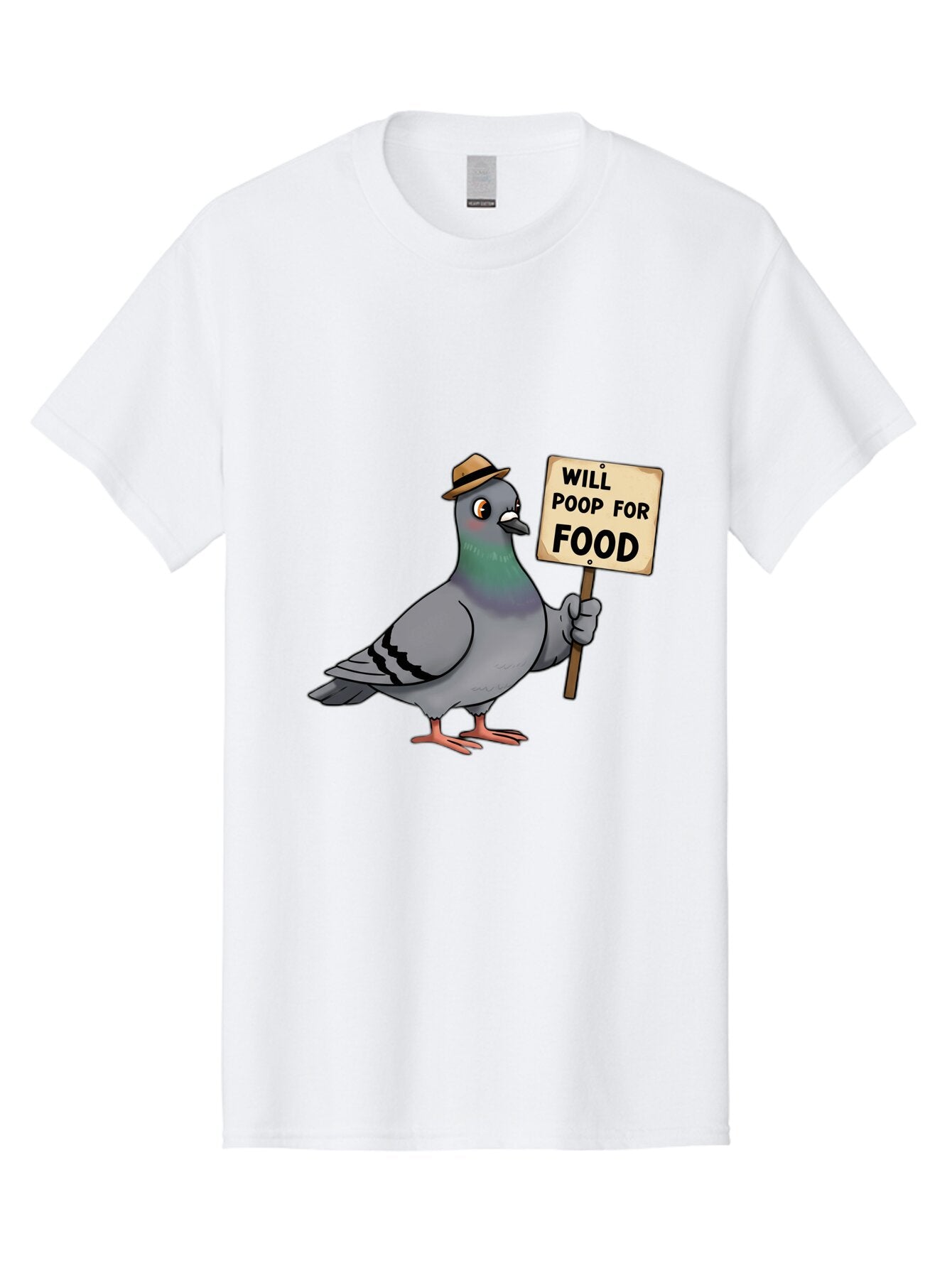 Pigeon-Will-Poop-For-Food-2 Men'S Graphic Tee, 100% Cotton, Comfortable Casual Summer Wear, Machine Washable, Vintage Camera, Old Camera, Antique Camera, Black Camera, Classic Photography, Photography Equipment, Nostalgic Device, Film Camera, Bar269 3