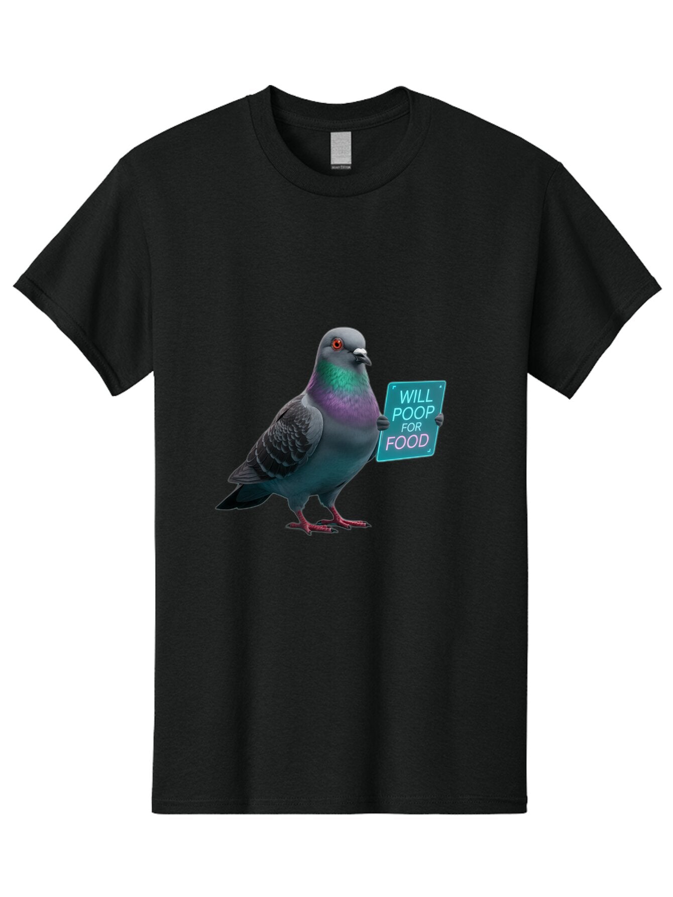 Pigeon-Will-Poop-For-Food-3 Men'S Graphic Tee, 100% Cotton, Comfortable Casual Summer Wear, Machine Washable, Vintage Camera, Old Camera, Antique Camera, Black Camera, Classic Photography, Photography Equipment, Nostalgic Device, Film Camera, Bar270 10