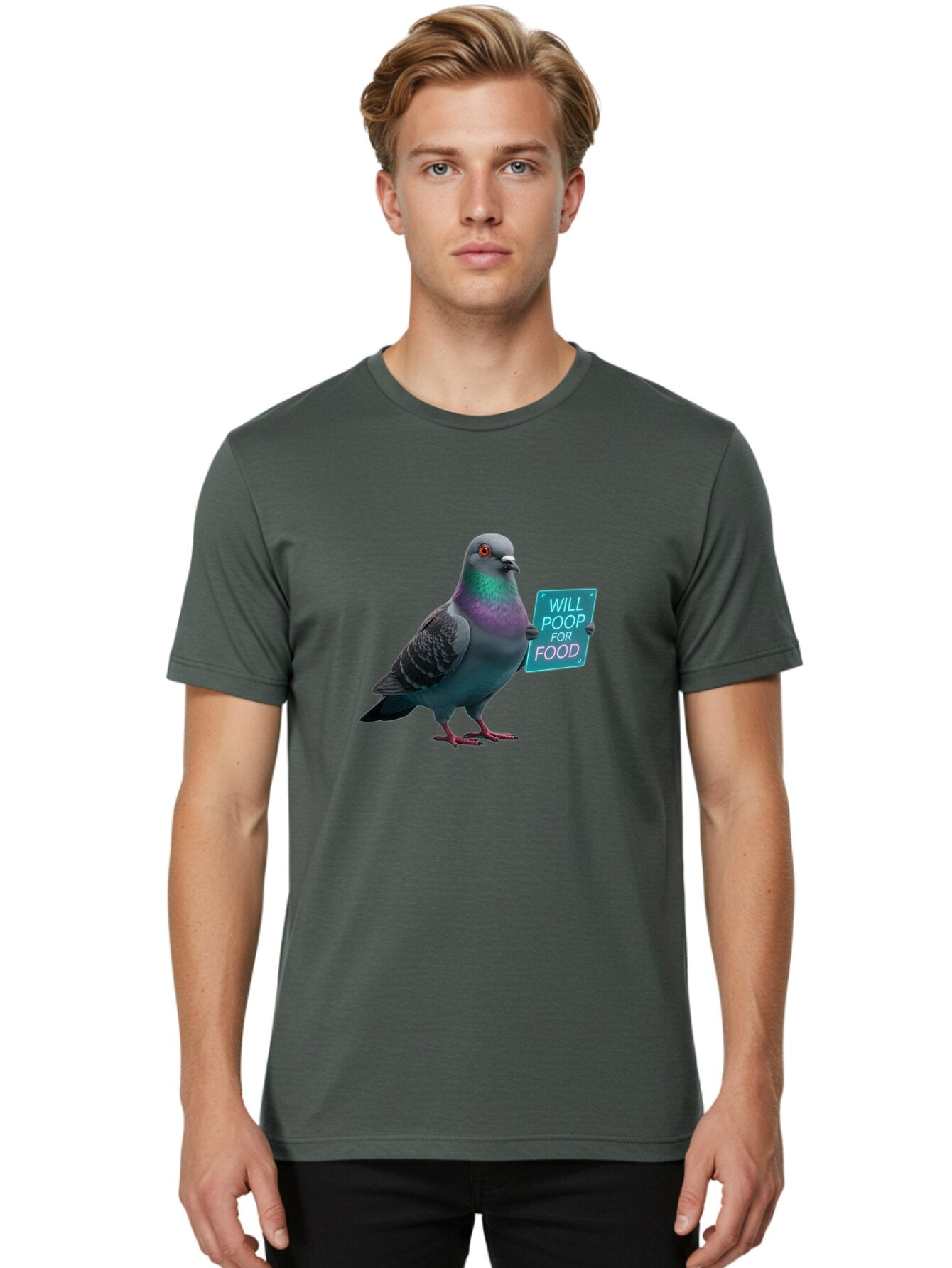 Pigeon-Will-Poop-For-Food-3 Men'S Graphic Tee, 100% Cotton, Comfortable Casual Summer Wear, Machine Washable, Vintage Camera, Old Camera, Antique Camera, Black Camera, Classic Photography, Photography Equipment, Nostalgic Device, Film Camera, Bar270 18