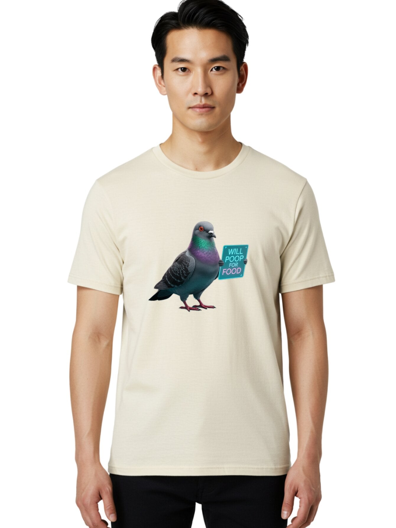Pigeon-Will-Poop-For-Food-3 Men'S Graphic Tee, 100% Cotton, Comfortable Casual Summer Wear, Machine Washable, Vintage Camera, Old Camera, Antique Camera, Black Camera, Classic Photography, Photography Equipment, Nostalgic Device, Film Camera, Bar270 22
