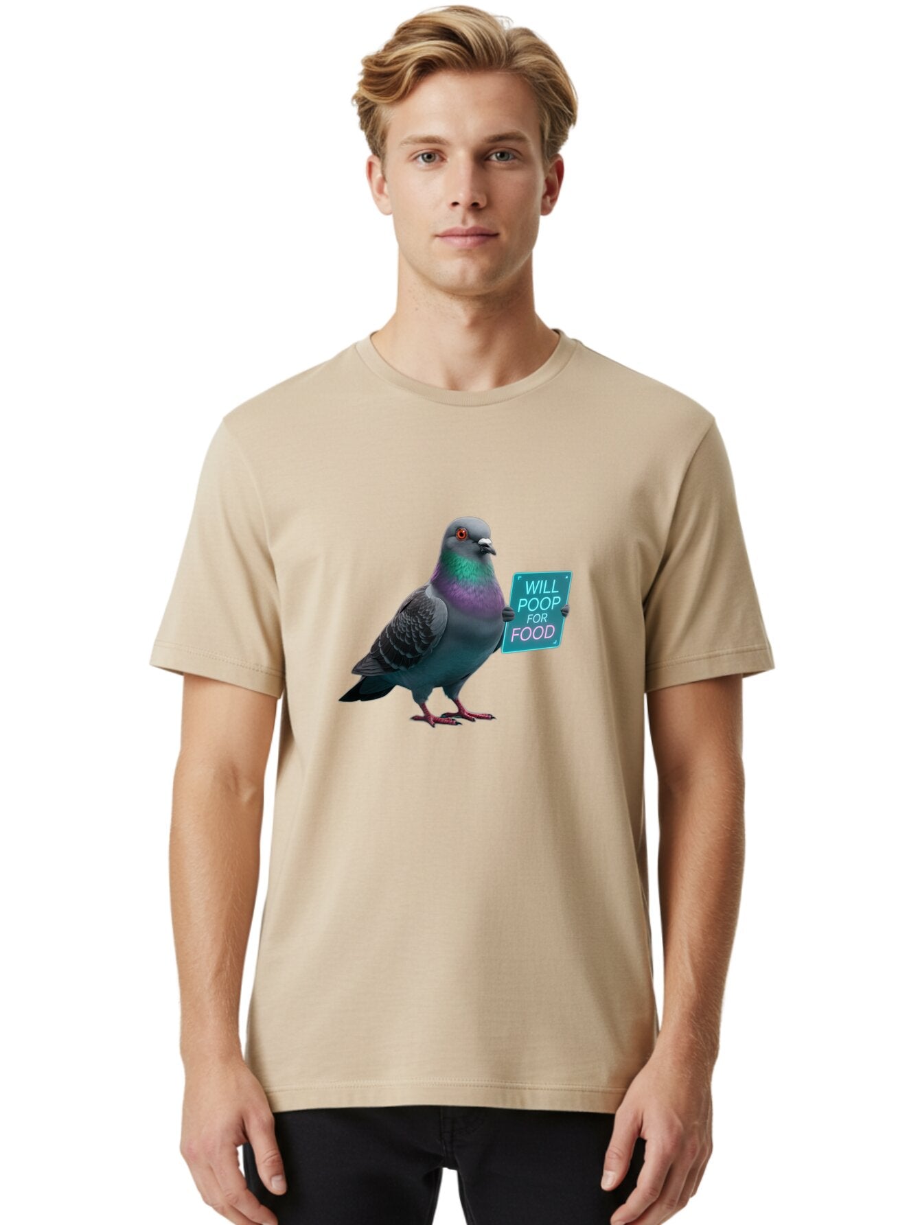 Pigeon-Will-Poop-For-Food-3 Men'S Graphic Tee, 100% Cotton, Comfortable Casual Summer Wear, Machine Washable, Vintage Camera, Old Camera, Antique Camera, Black Camera, Classic Photography, Photography Equipment, Nostalgic Device, Film Camera, Bar270 30