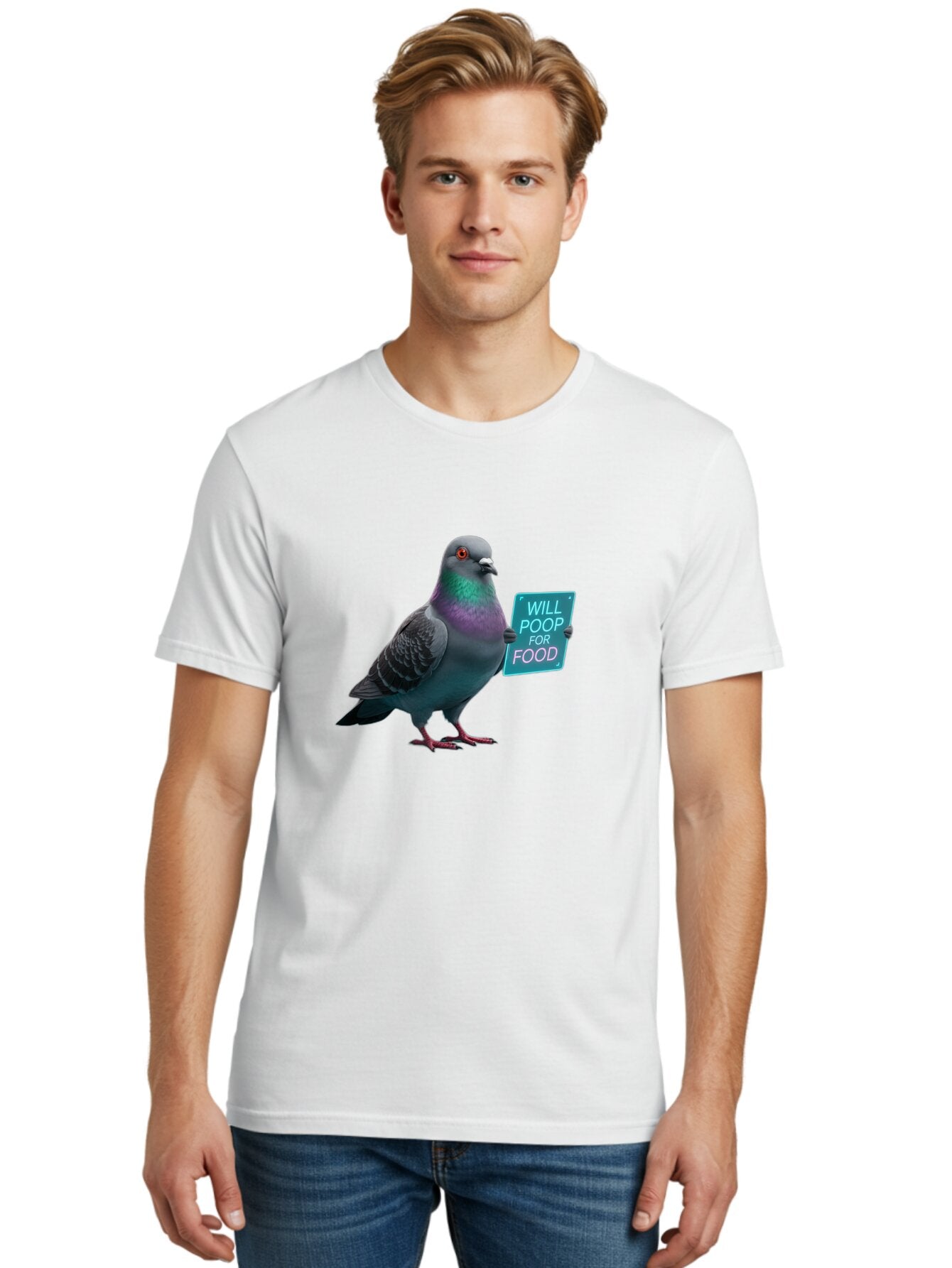 Pigeon-Will-Poop-For-Food-3 Men'S Graphic Tee, 100% Cotton, Comfortable Casual Summer Wear, Machine Washable, Vintage Camera, Old Camera, Antique Camera, Black Camera, Classic Photography, Photography Equipment, Nostalgic Device, Film Camera, Bar270 25