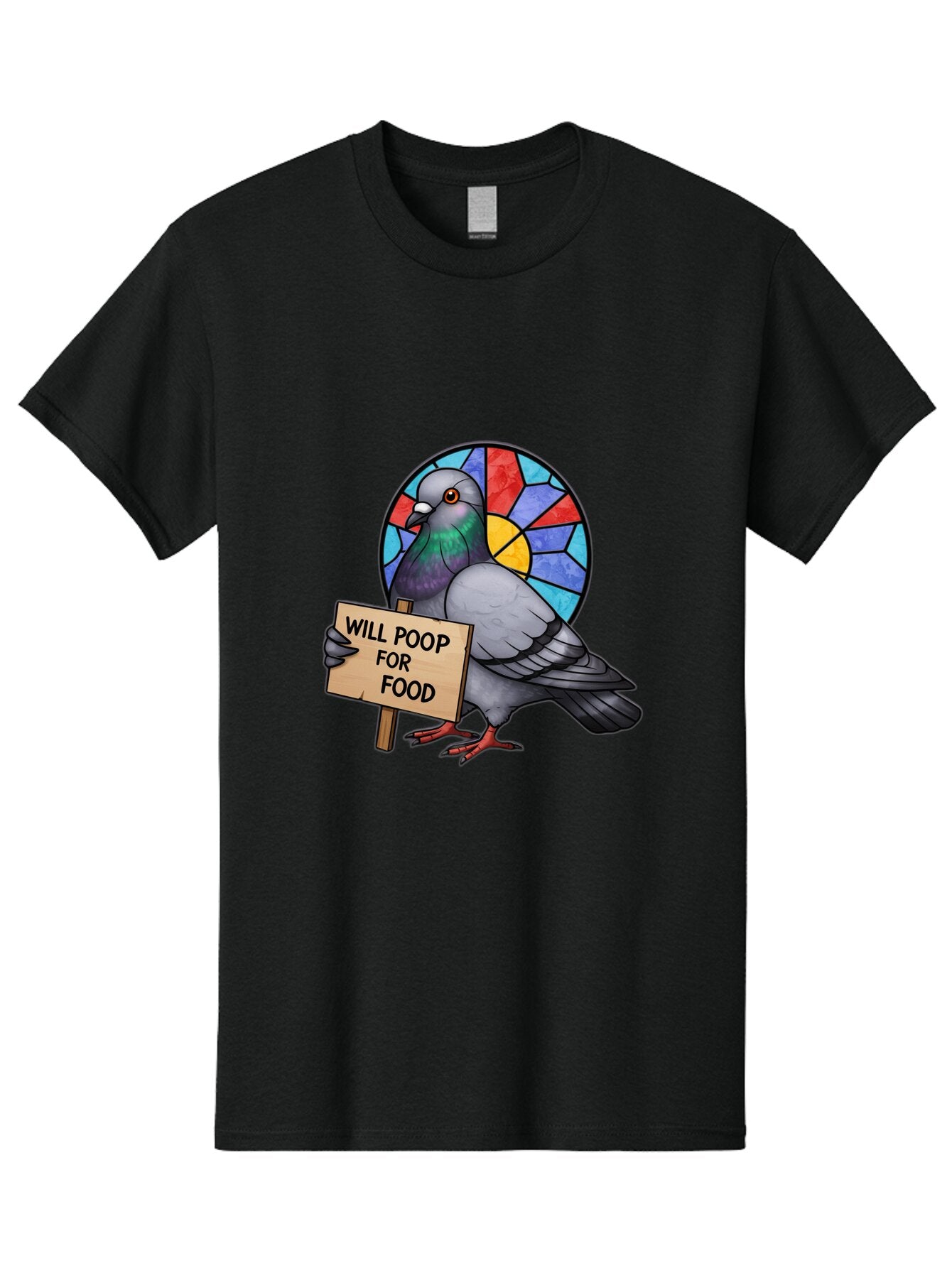 Pigeon-Will-Poop-For-Food-4 Men'S Graphic Tee, 100% Cotton, Comfortable Casual Summer Wear, Machine Washable, Vintage Camera, Old Camera, Antique Camera, Black Camera, Classic Photography, Photography Equipment, Nostalgic Device, Film Camera, Bar271 13
