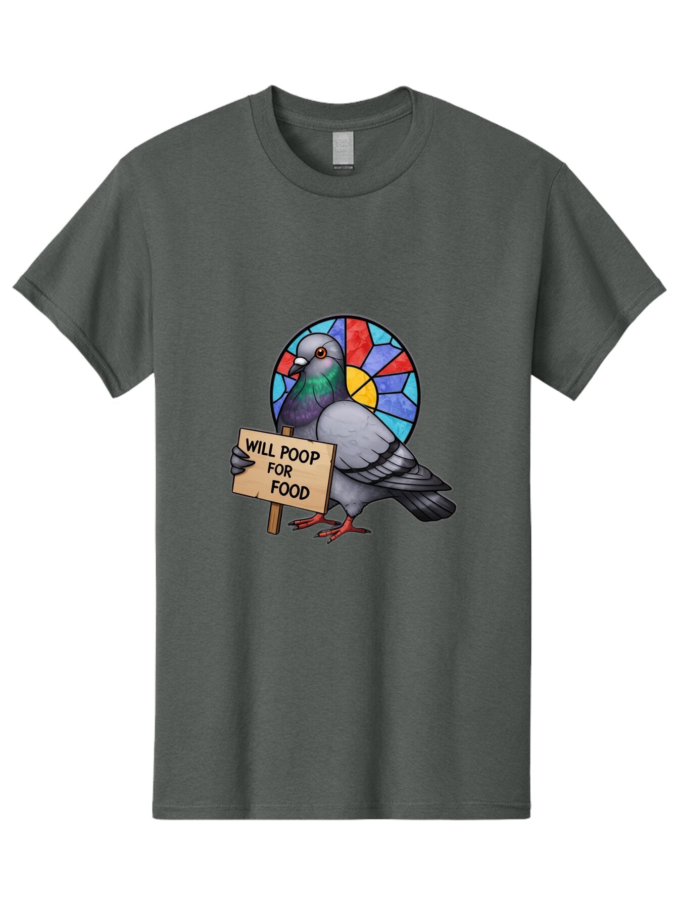 Pigeon-Will-Poop-For-Food-4 Men'S Graphic Tee, 100% Cotton, Comfortable Casual Summer Wear, Machine Washable, Vintage Camera, Old Camera, Antique Camera, Black Camera, Classic Photography, Photography Equipment, Nostalgic Device, Film Camera, Bar271 1