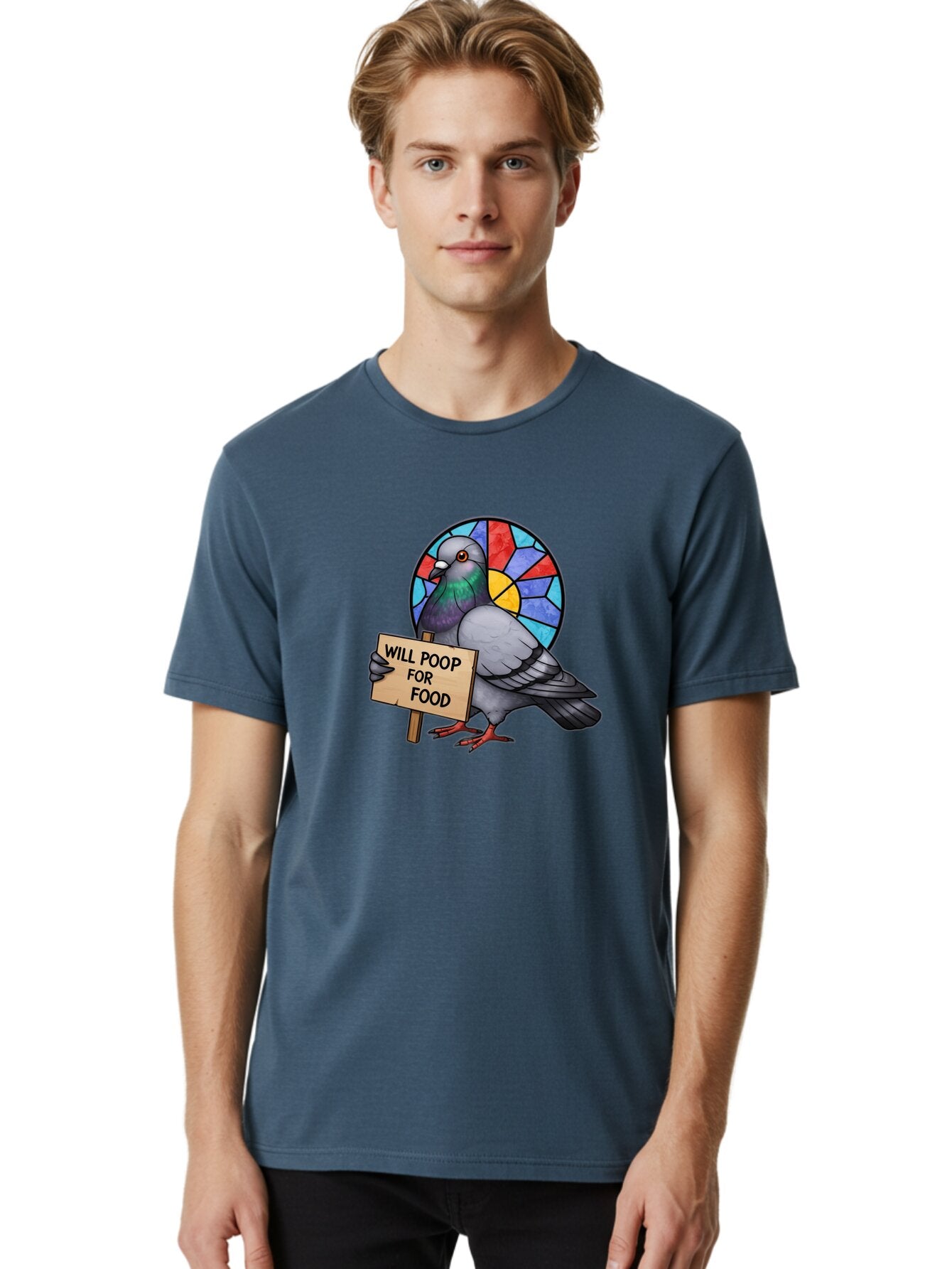 Pigeon-Will-Poop-For-Food-4 Men'S Graphic Tee, 100% Cotton, Comfortable Casual Summer Wear, Machine Washable, Vintage Camera, Old Camera, Antique Camera, Black Camera, Classic Photography, Photography Equipment, Nostalgic Device, Film Camera, Bar271 22