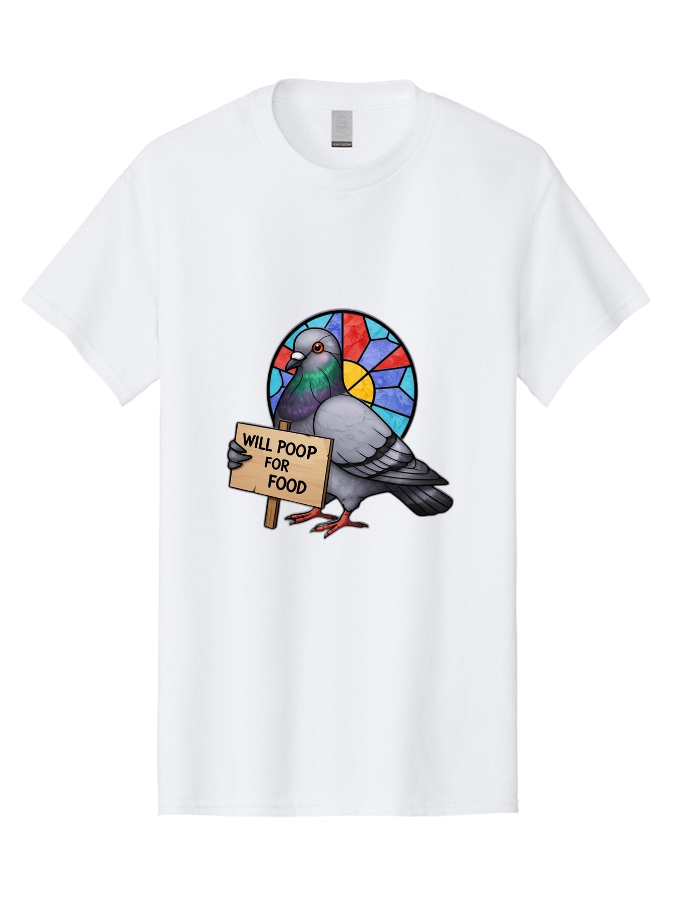 Pigeon-Will-Poop-For-Food-4 Men'S Graphic Tee, 100% Cotton, Comfortable Casual Summer Wear, Machine Washable, Vintage Camera, Old Camera, Antique Camera, Black Camera, Classic Photography, Photography Equipment, Nostalgic Device, Film Camera, Bar271 4