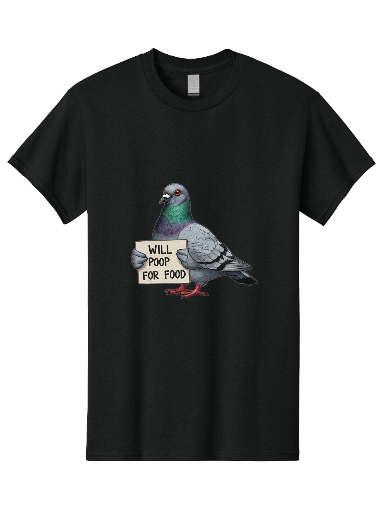 Pigeon-Will-Poop-For-Food-5 Men'S Graphic Tee, 100% Cotton, Comfortable Casual Summer Wear, Machine Washable, Vintage Camera, Old Camera, Antique Camera, Black Camera, Classic Photography, Photography Equipment, Nostalgic Device, Film Camera, Bar272 3