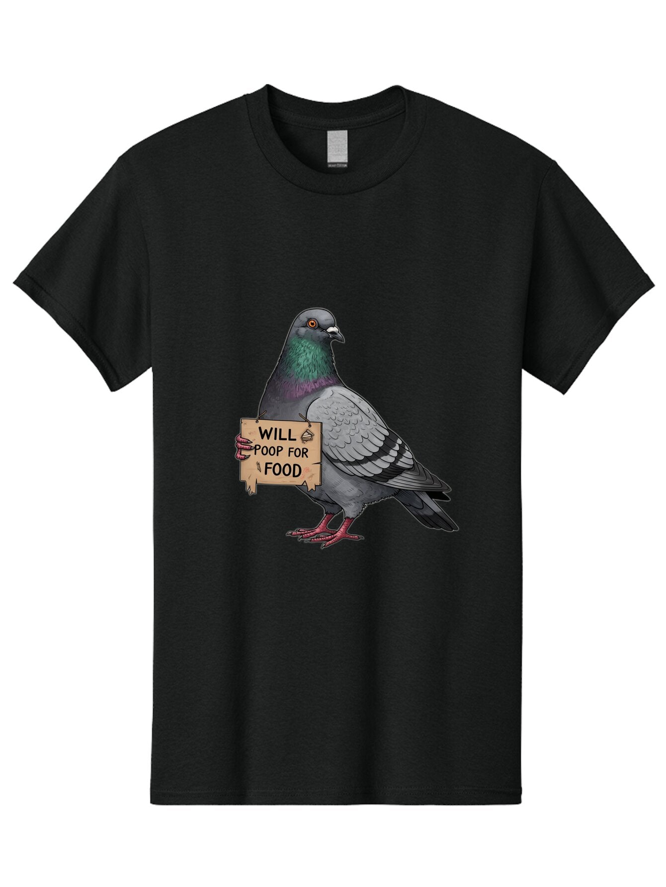 Pigeon-Will-Poop-For-Food-6 Men'S Graphic Tee, 100% Cotton, Comfortable Casual Summer Wear, Machine Washable, Vintage Camera, Old Camera, Antique Camera, Black Camera, Classic Photography, Photography Equipment, Nostalgic Device, Film Camera, Bar273 15