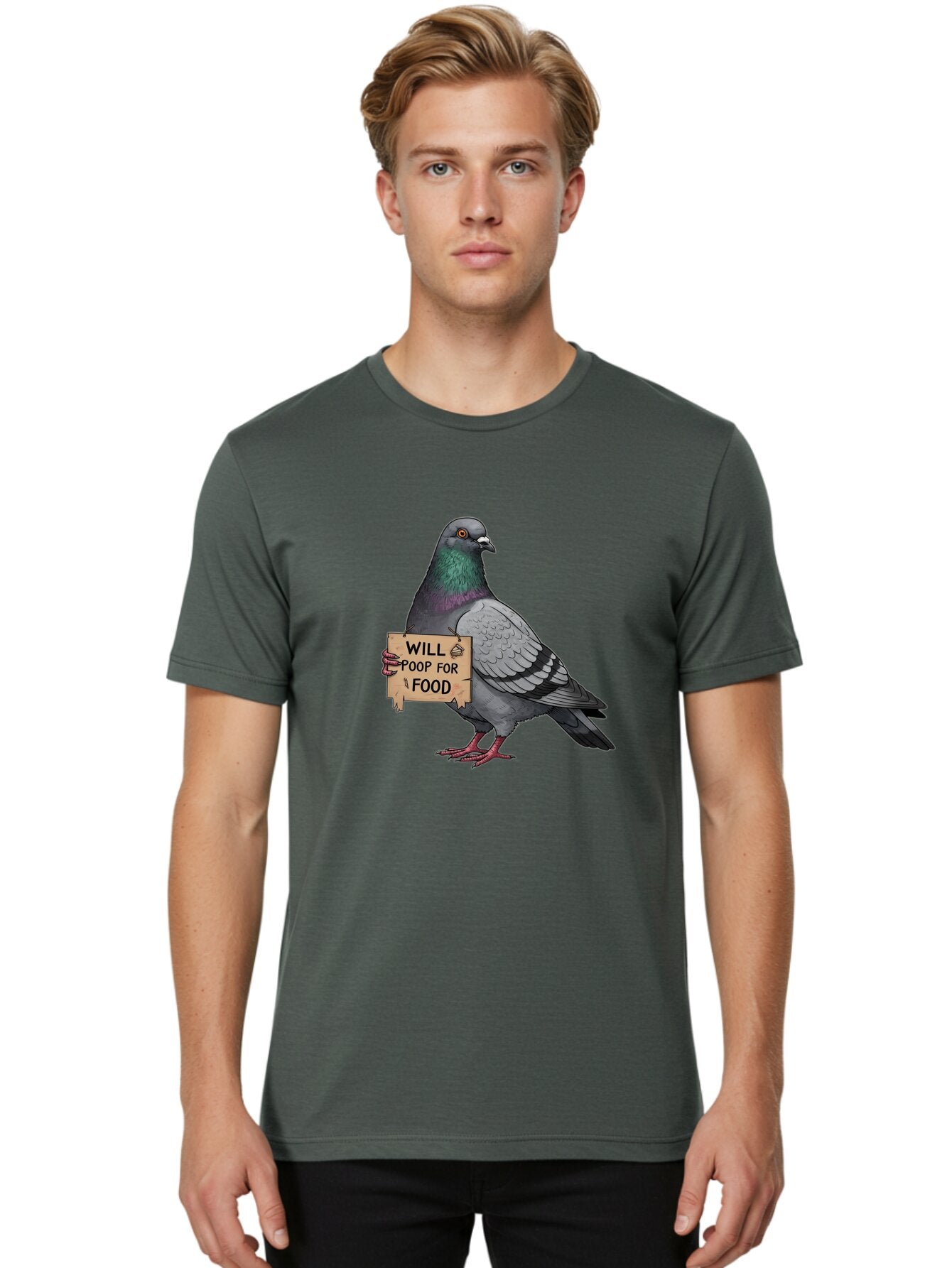 Pigeon-Will-Poop-For-Food-6 Men'S Graphic Tee, 100% Cotton, Comfortable Casual Summer Wear, Machine Washable, Vintage Camera, Old Camera, Antique Camera, Black Camera, Classic Photography, Photography Equipment, Nostalgic Device, Film Camera, Bar273 25