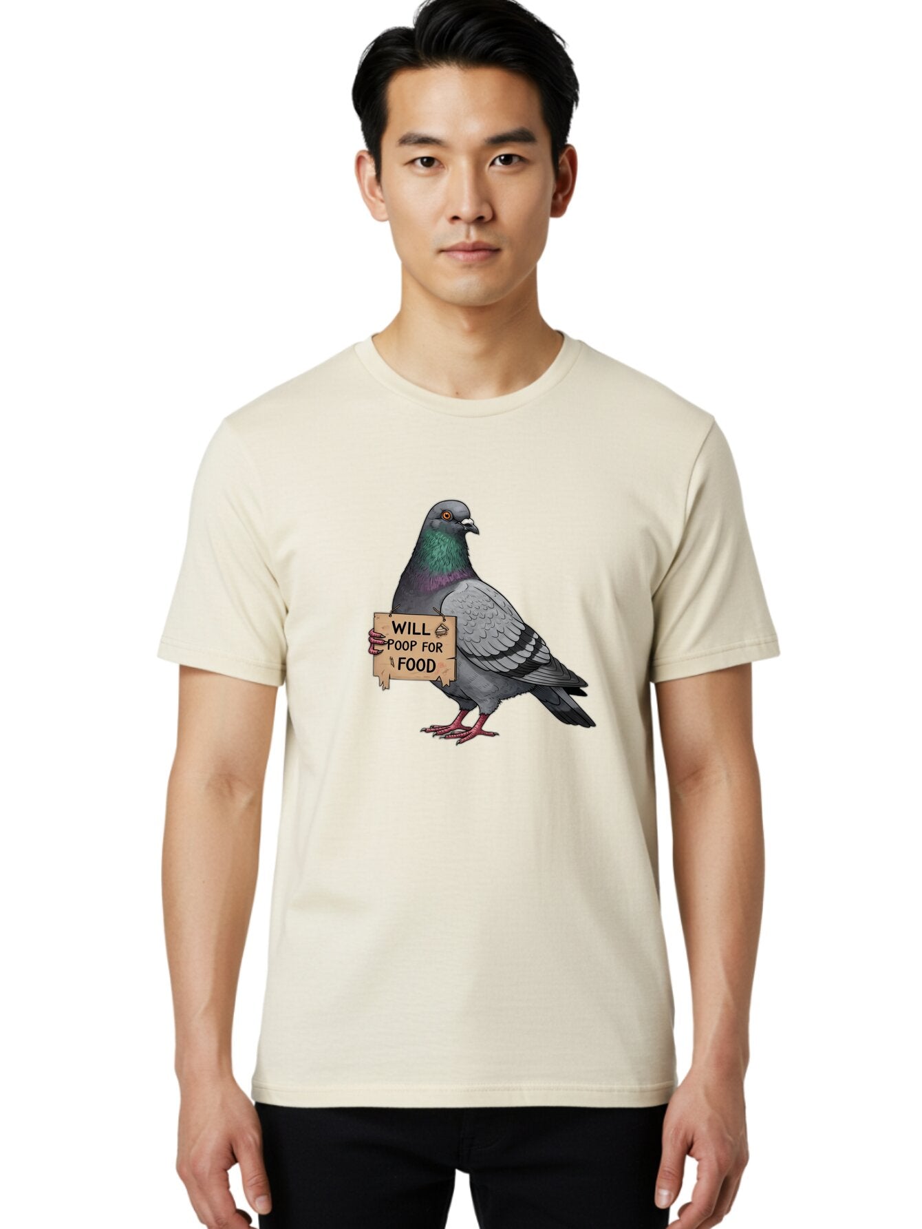 Pigeon-Will-Poop-For-Food-6 Men'S Graphic Tee, 100% Cotton, Comfortable Casual Summer Wear, Machine Washable, Vintage Camera, Old Camera, Antique Camera, Black Camera, Classic Photography, Photography Equipment, Nostalgic Device, Film Camera, Bar273 16