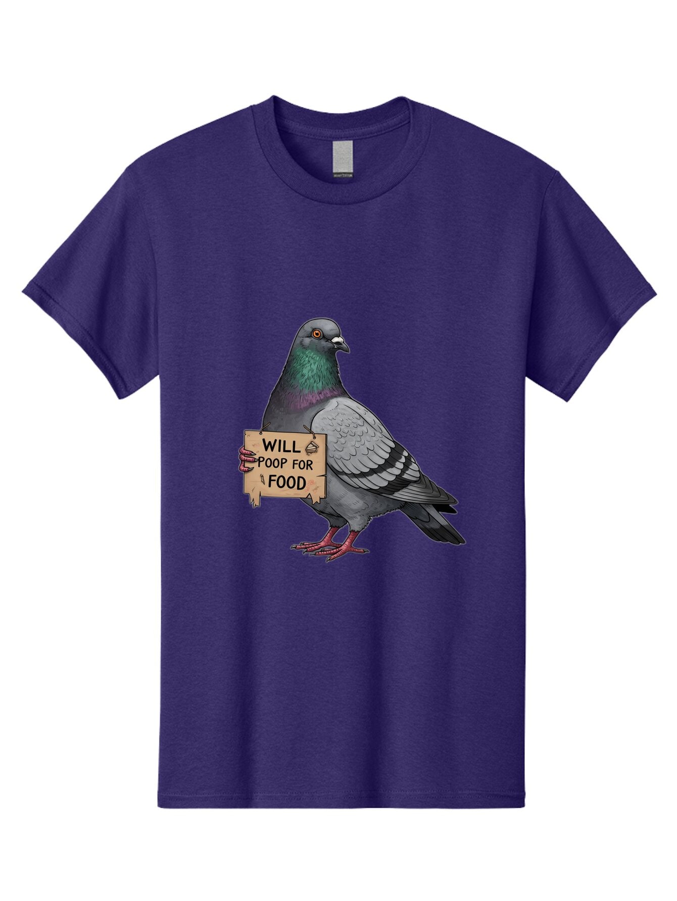 Pigeon-Will-Poop-For-Food-6 Men'S Graphic Tee, 100% Cotton, Comfortable Casual Summer Wear, Machine Washable, Vintage Camera, Old Camera, Antique Camera, Black Camera, Classic Photography, Photography Equipment, Nostalgic Device, Film Camera, Bar273 3