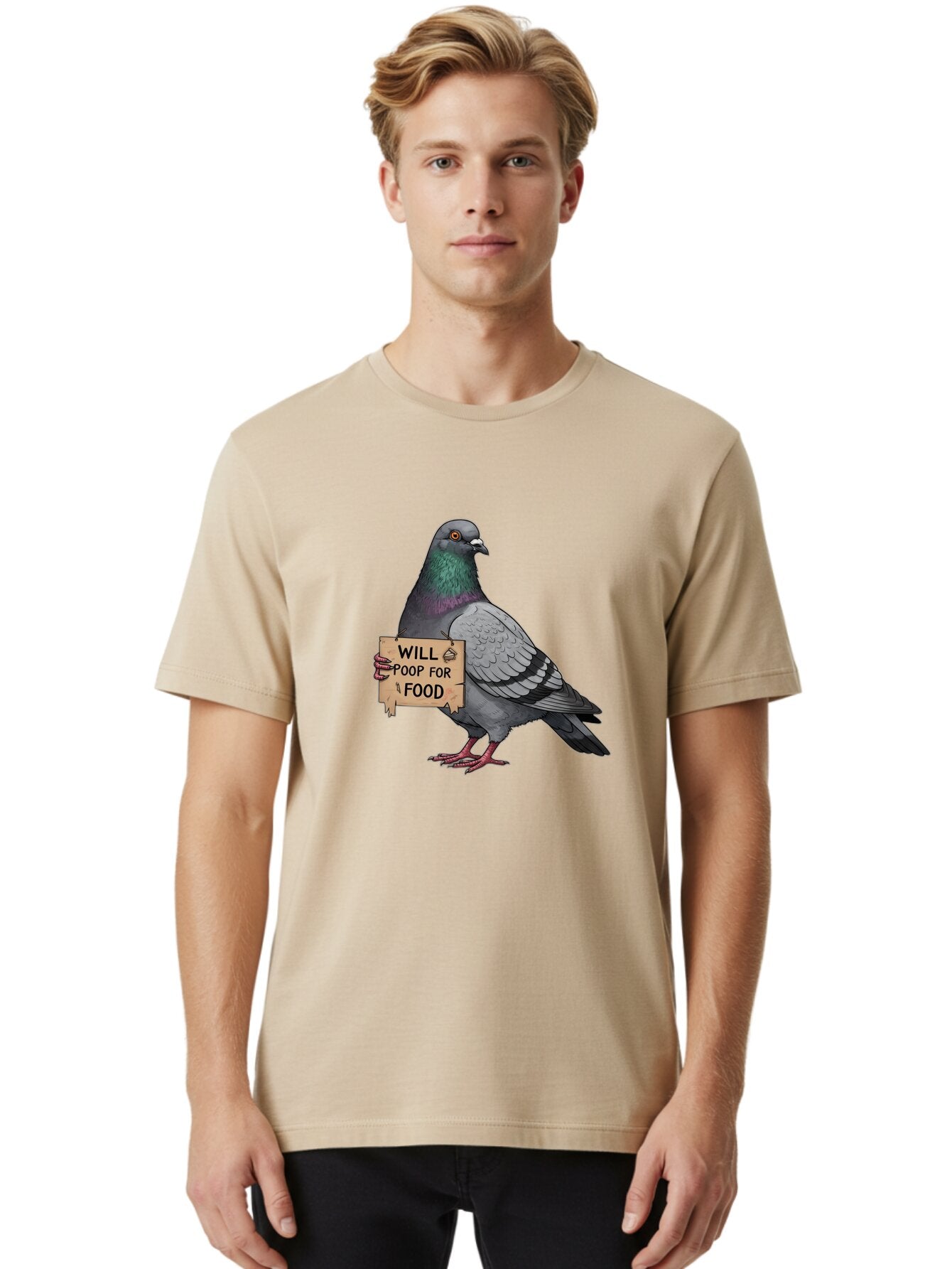 Pigeon-Will-Poop-For-Food-6 Men'S Graphic Tee, 100% Cotton, Comfortable Casual Summer Wear, Machine Washable, Vintage Camera, Old Camera, Antique Camera, Black Camera, Classic Photography, Photography Equipment, Nostalgic Device, Film Camera, Bar273 27