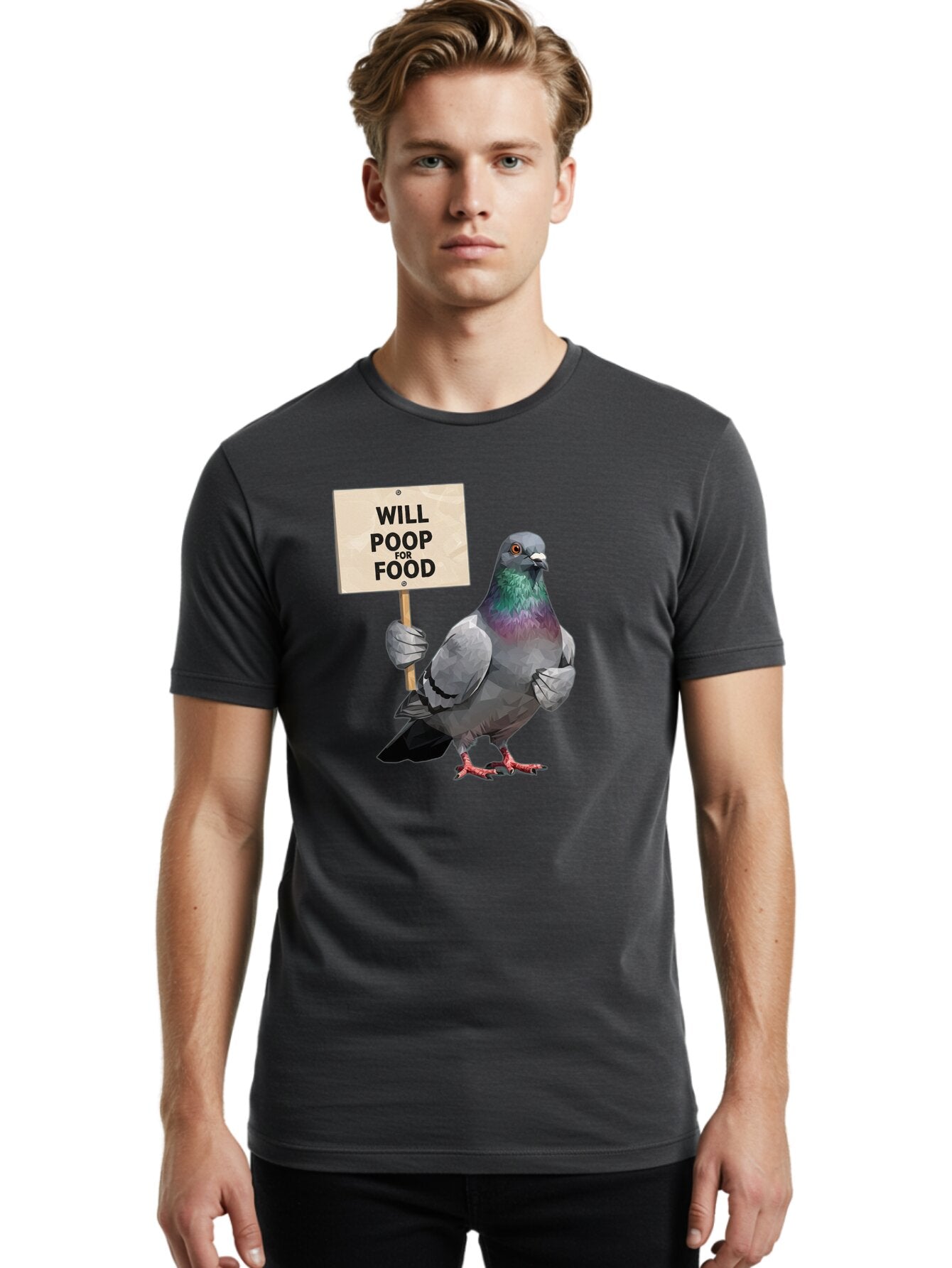 Pigeon-With-Sign Men'S Graphic Tee, 100% Cotton, Comfortable Casual Summer Wear, Machine Washable, Vintage Camera, Old Camera, Antique Camera, Black Camera, Classic Photography, Photography Equipment, Nostalgic Device, Film Camera, Camera Art Bar275 24