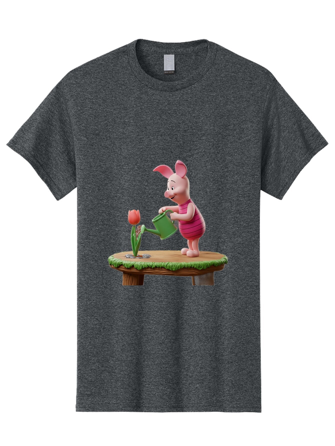 Piglet-Watering-A-Tulip Men'S Graphic Tee, 100% Cotton, Comfortable Casual Summer Wear, Machine Washable, Vintage Camera, Old Camera, Antique Camera, Black Camera, Classic Photography, Photography Equipment, Nostalgic Device, Film Camera, Bar276 7