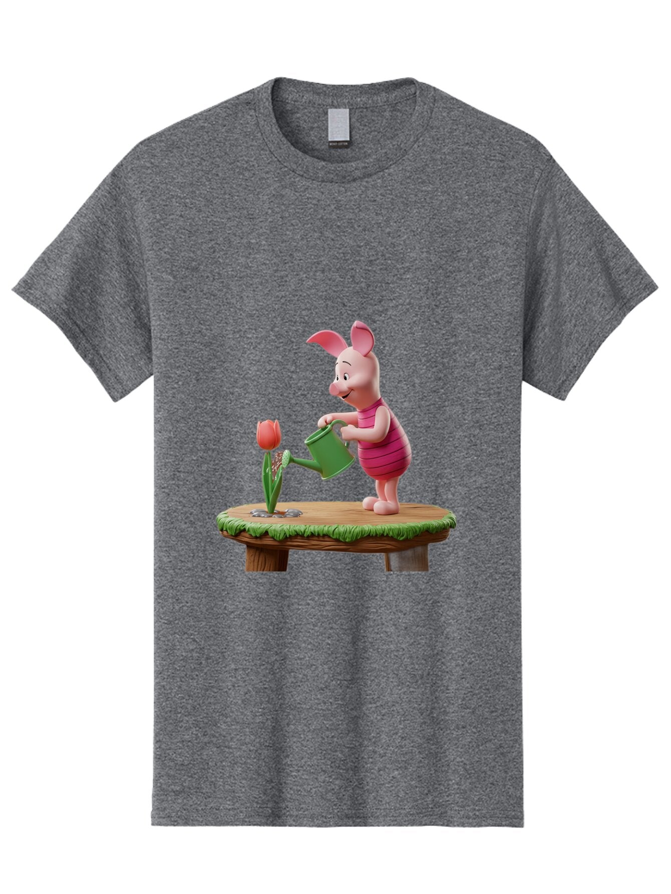 Piglet-Watering-A-Tulip Men'S Graphic Tee, 100% Cotton, Comfortable Casual Summer Wear, Machine Washable, Vintage Camera, Old Camera, Antique Camera, Black Camera, Classic Photography, Photography Equipment, Nostalgic Device, Film Camera, Bar276 12