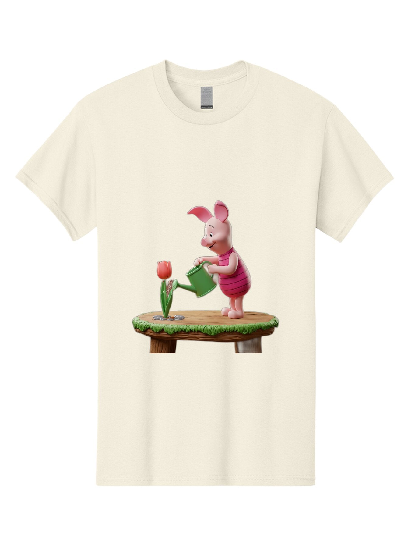 Piglet-Watering-A-Tulip Men'S Graphic Tee, 100% Cotton, Comfortable Casual Summer Wear, Machine Washable, Vintage Camera, Old Camera, Antique Camera, Black Camera, Classic Photography, Photography Equipment, Nostalgic Device, Film Camera, Bar276 3